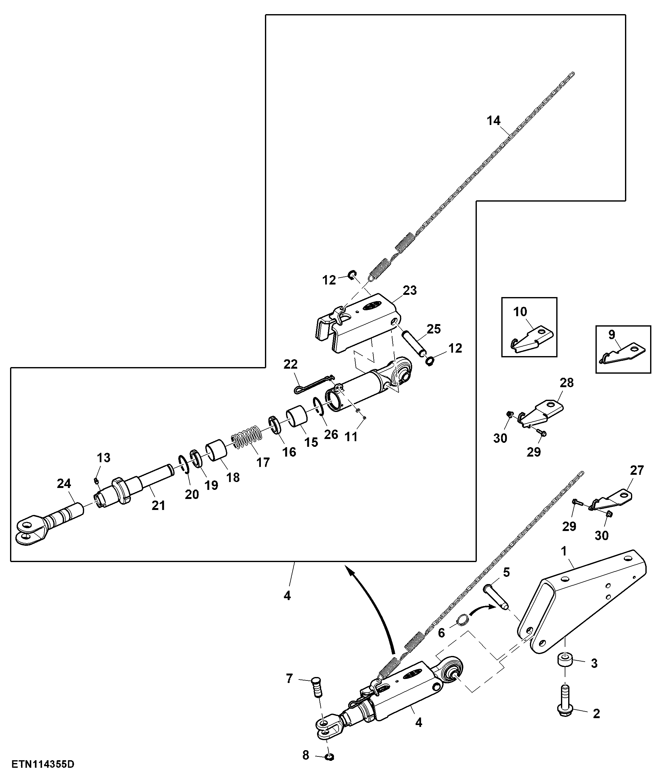 Stabilizer Bar, Automatic, LH / RH, W/ Cab Suspension