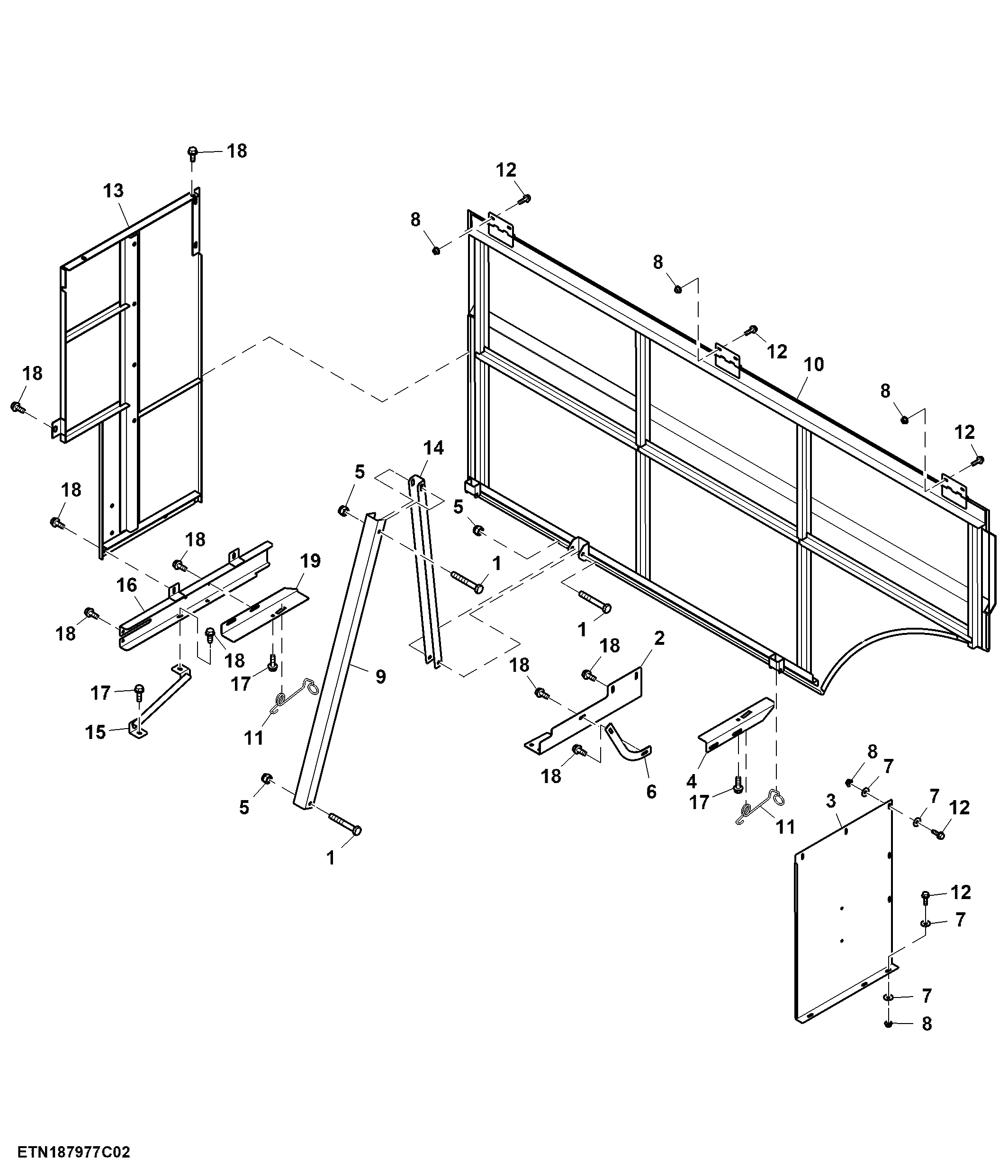 Side Panel and Cover for Chopper Assembly, LH