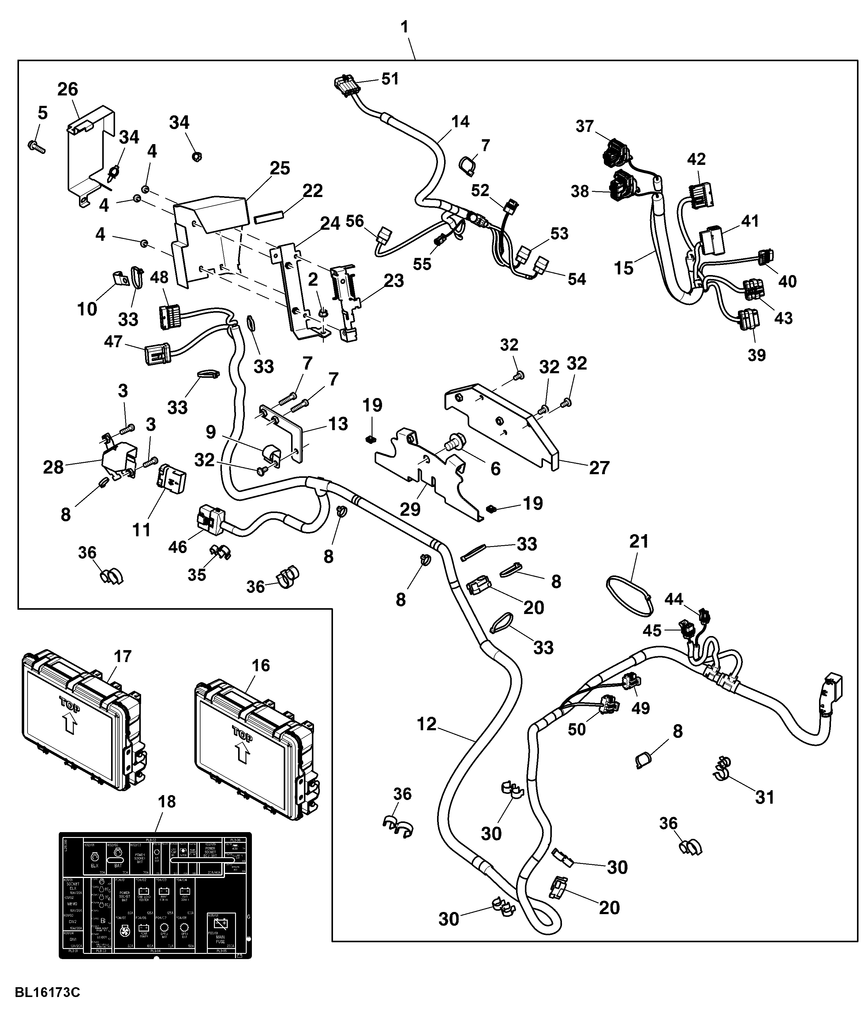 Wiring Harness, Electrical Midstack SCV, W/ 3-Pin Socket, Attachment