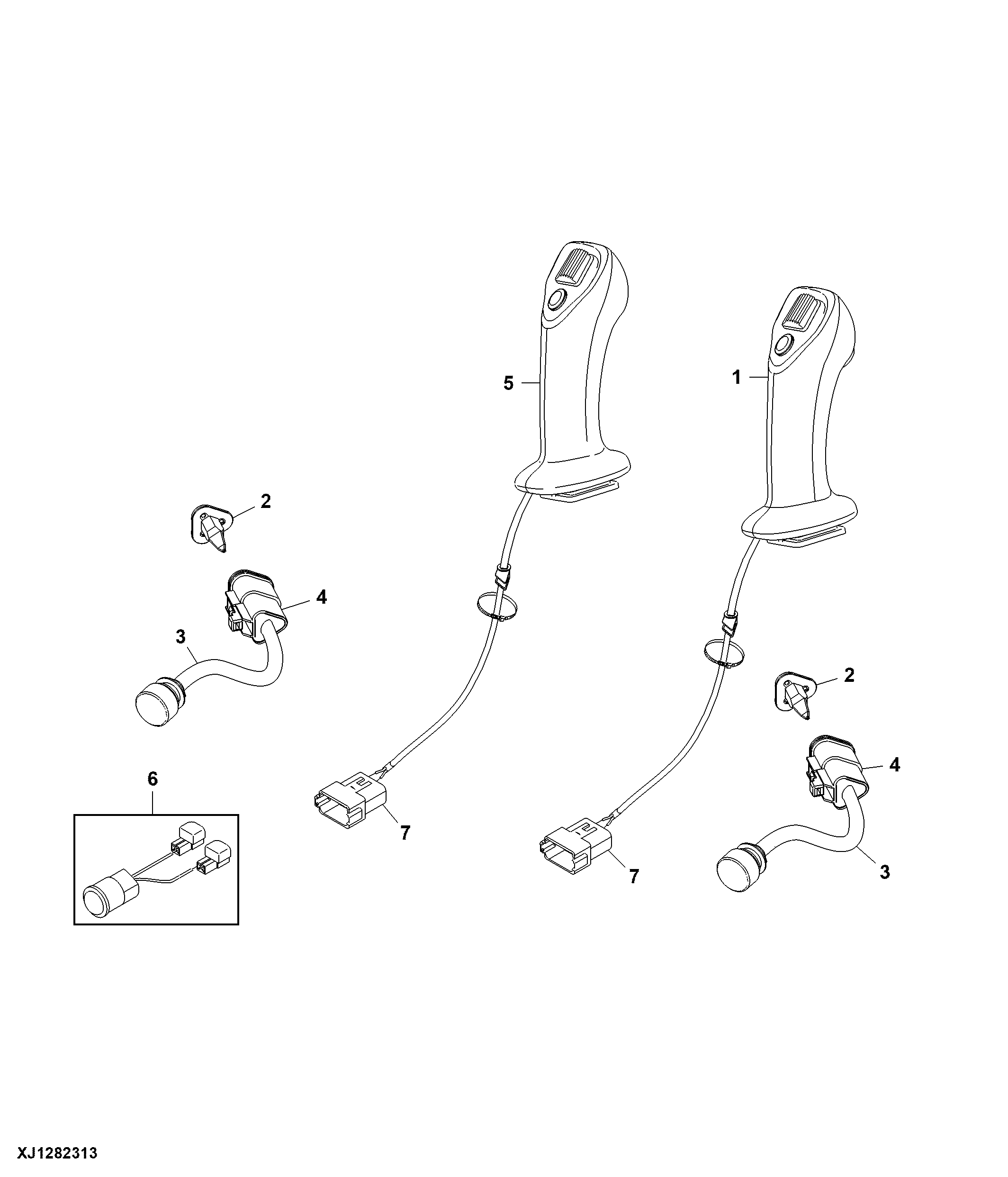 Joystick, Proportional Control (Engine 3TNV88-)