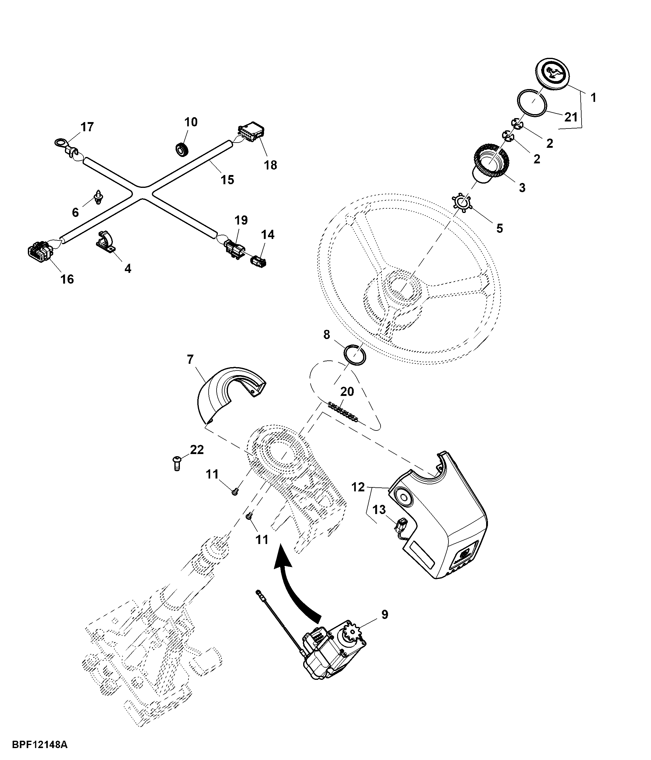 Steering Column Kit, AutoTrac™ Universal 300