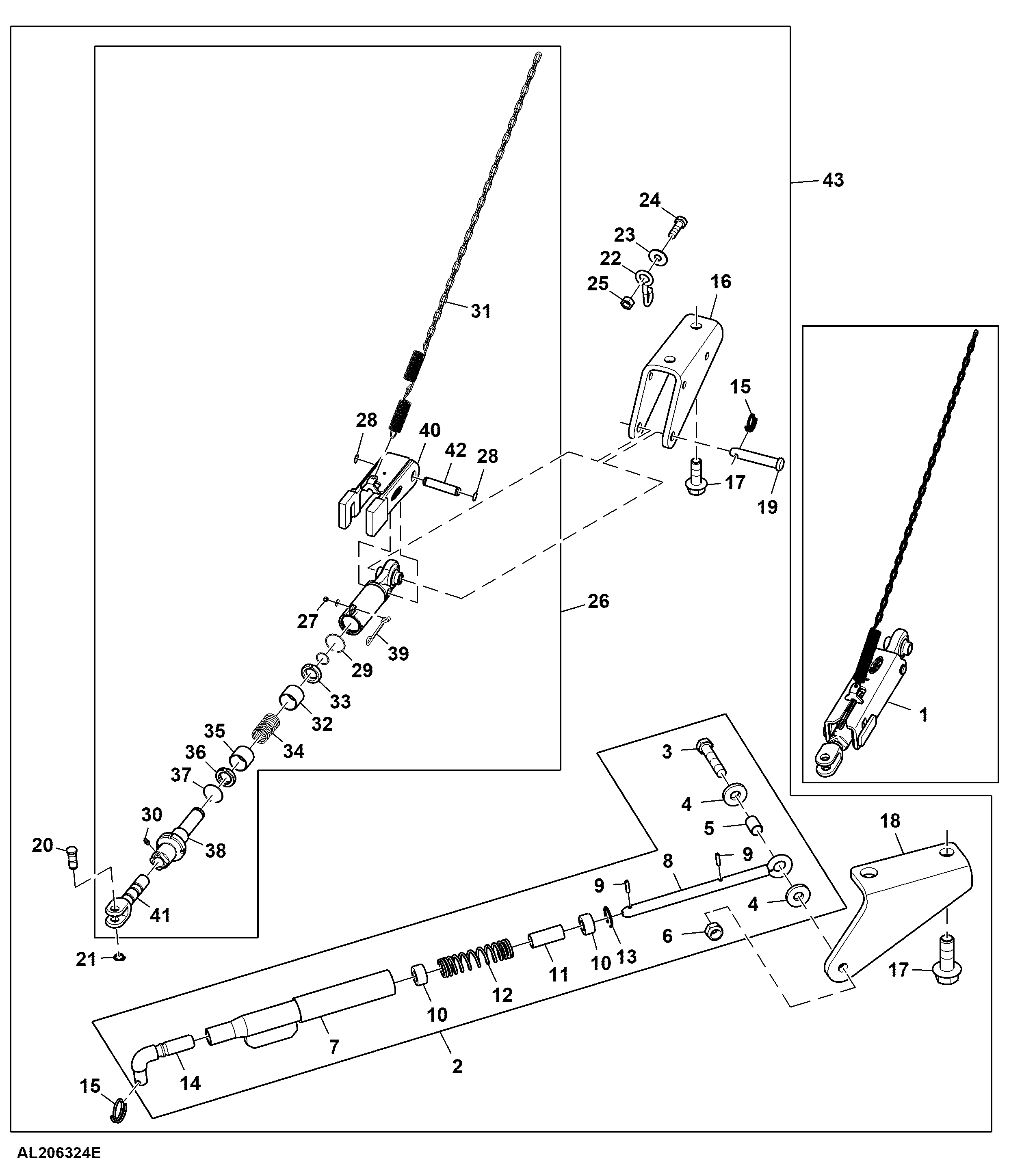 Mounting Part, Automatic Stabilizer Bar, Attachment