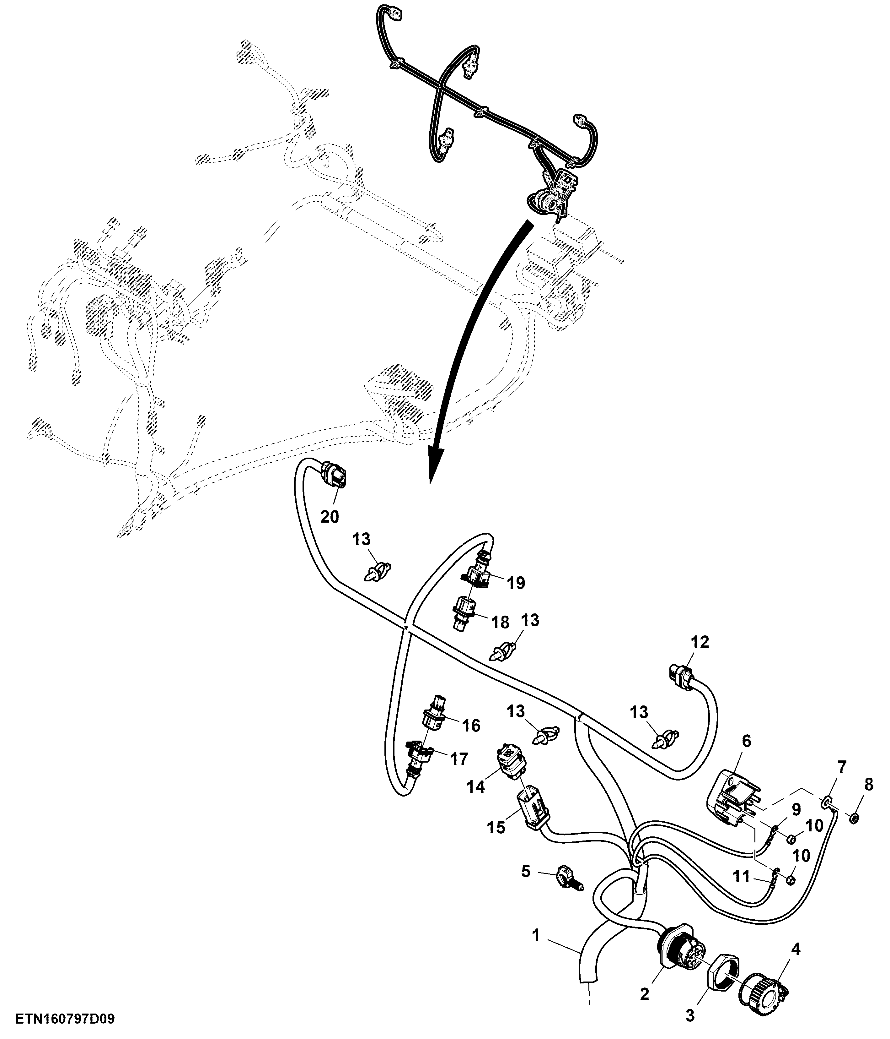 Chassis Wiring Harness, Low Profile (10/11)