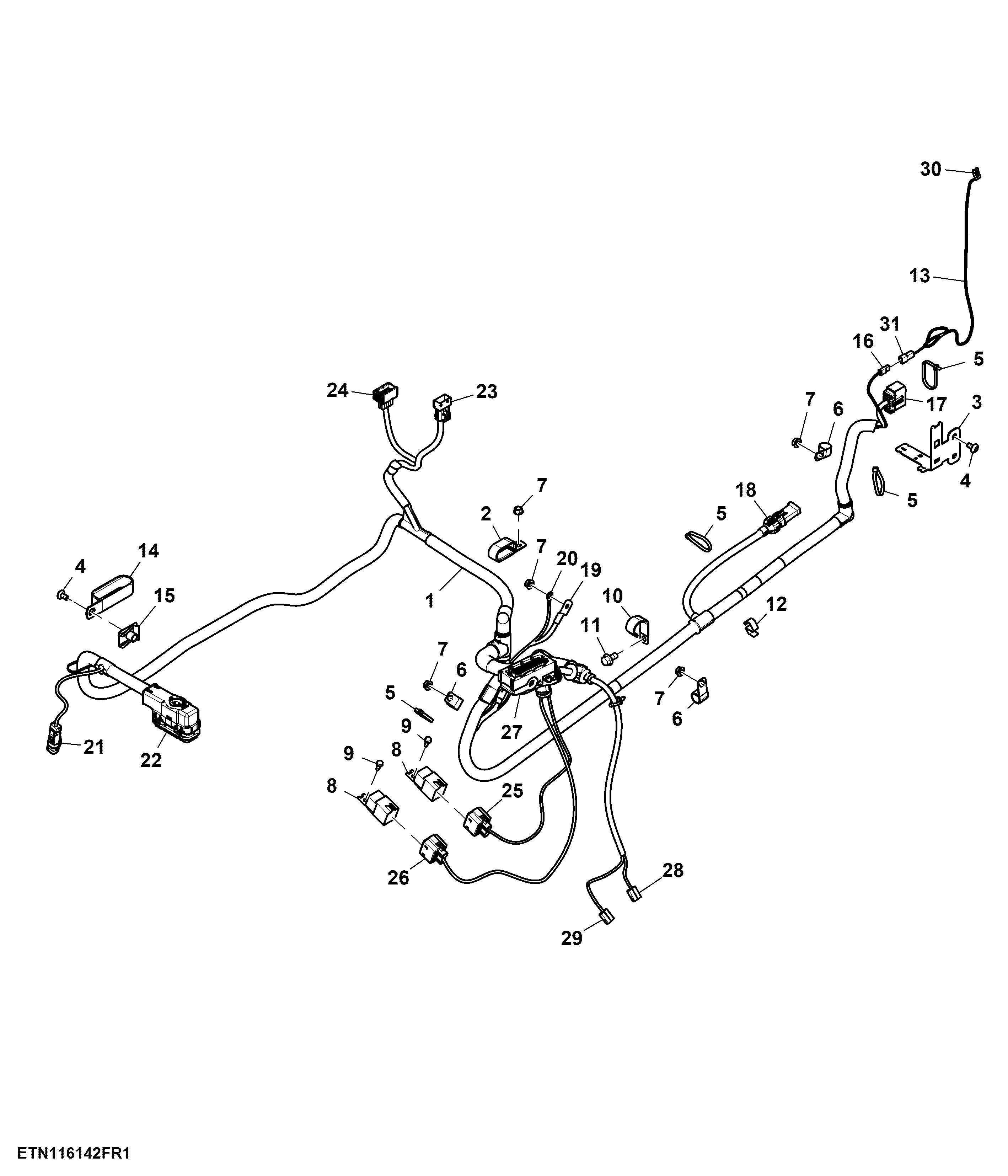 Wiring Harness, Vehicle, W/O Front Controller