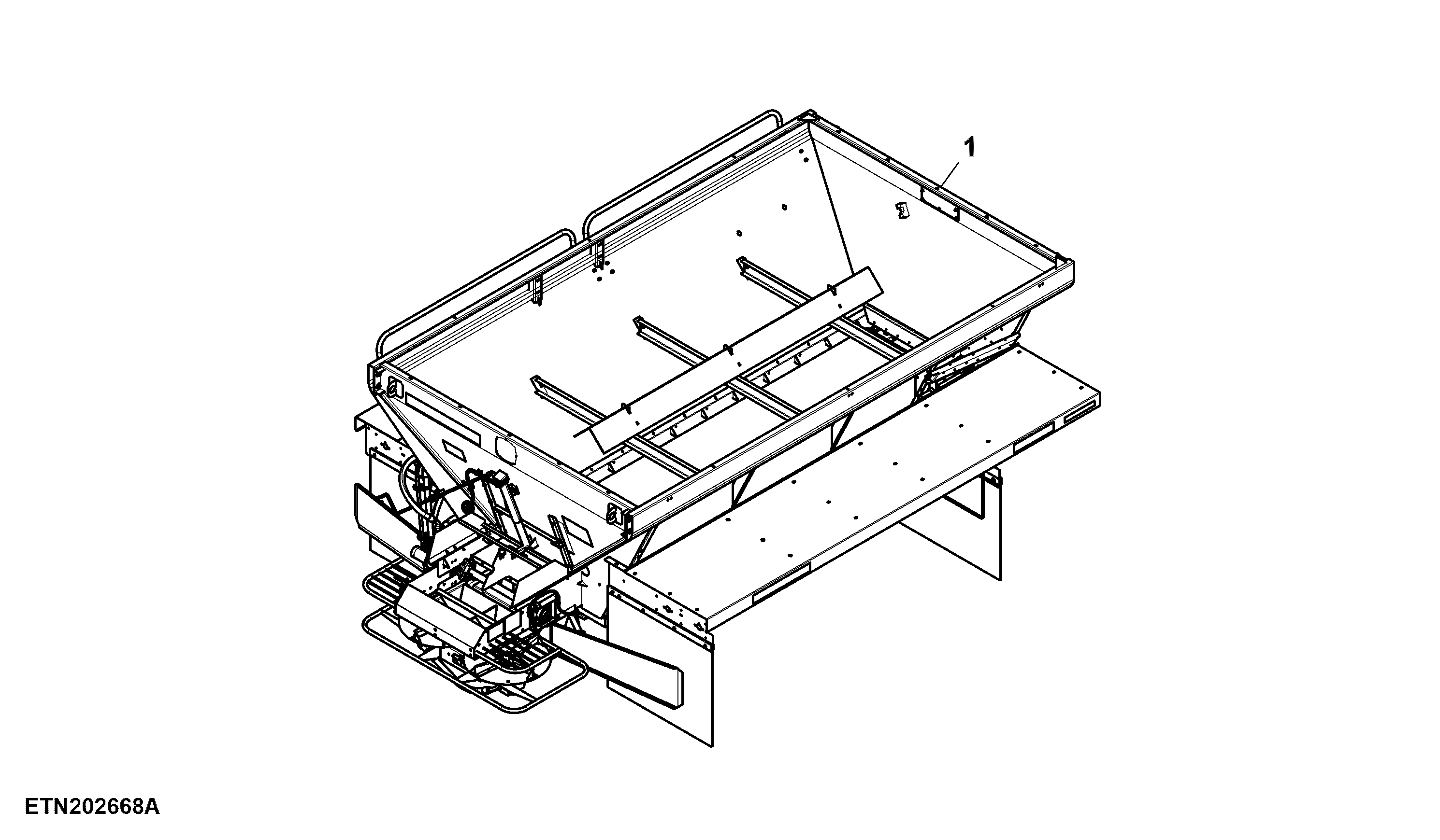 Drybox Spreader, Single Bin, Stainless Steel