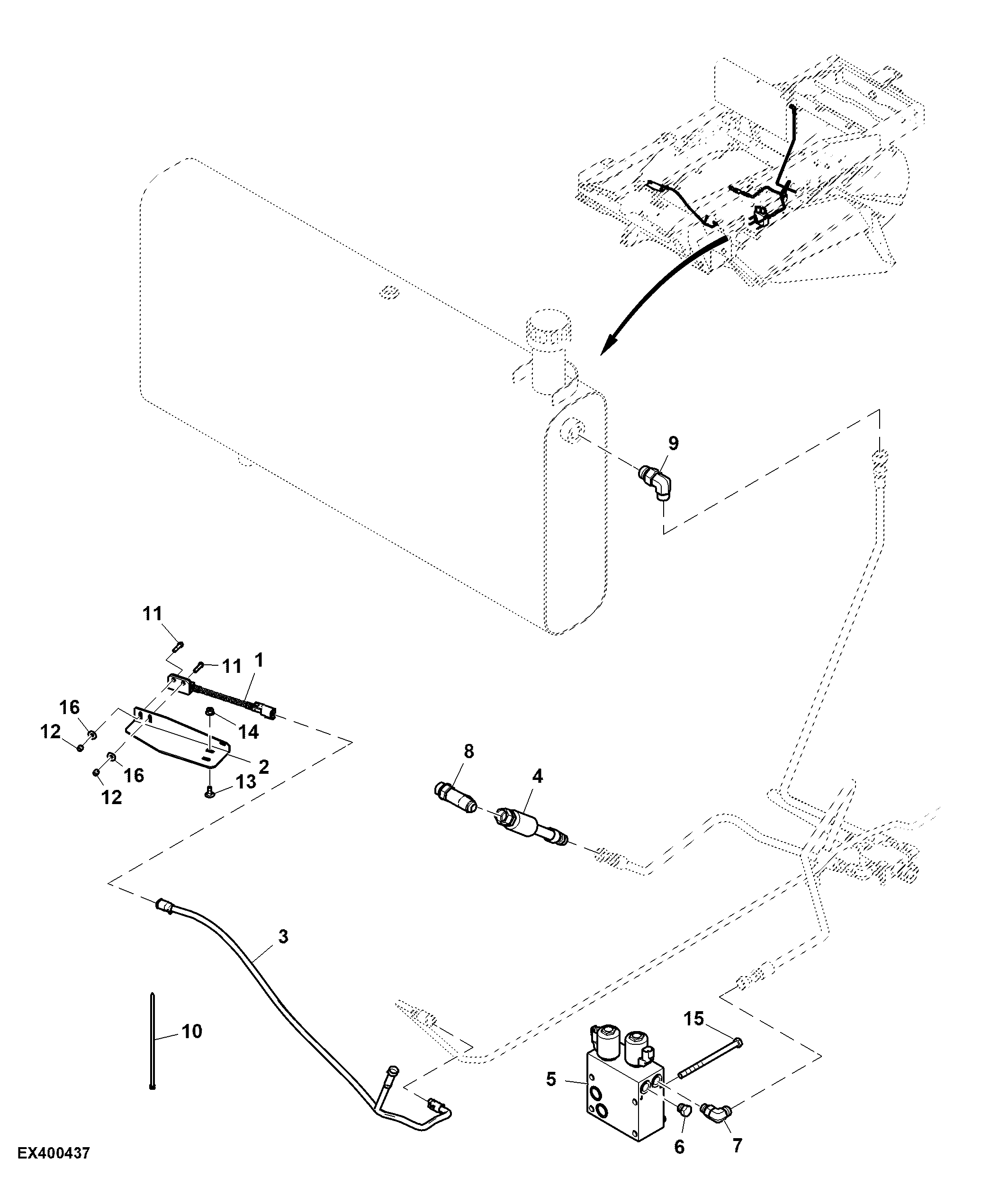 Hydraulic Valve and Hoses, Swath Compressor