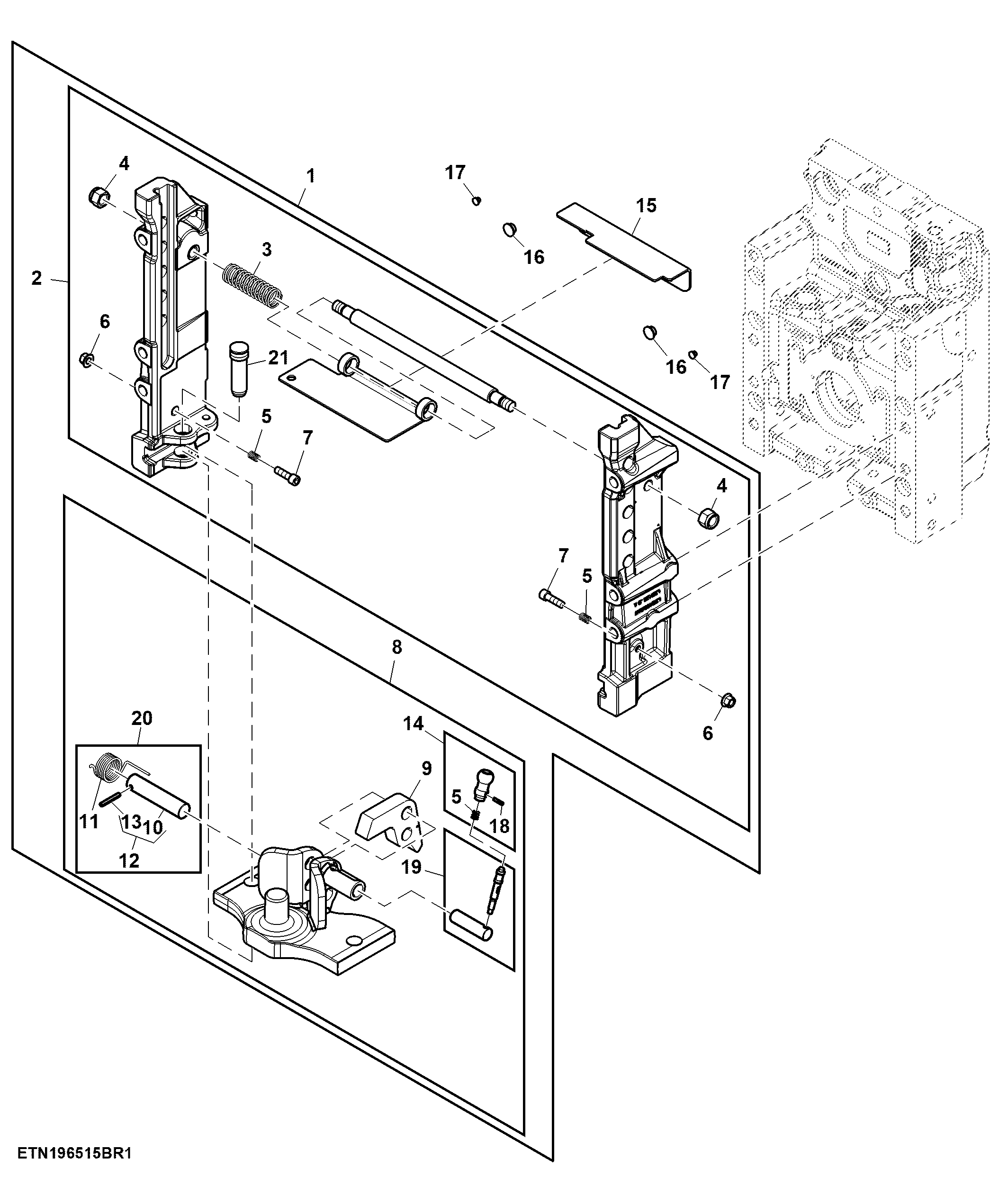 Bracket, 3-In-1 Rail System, W/ Piton Fix Hitch