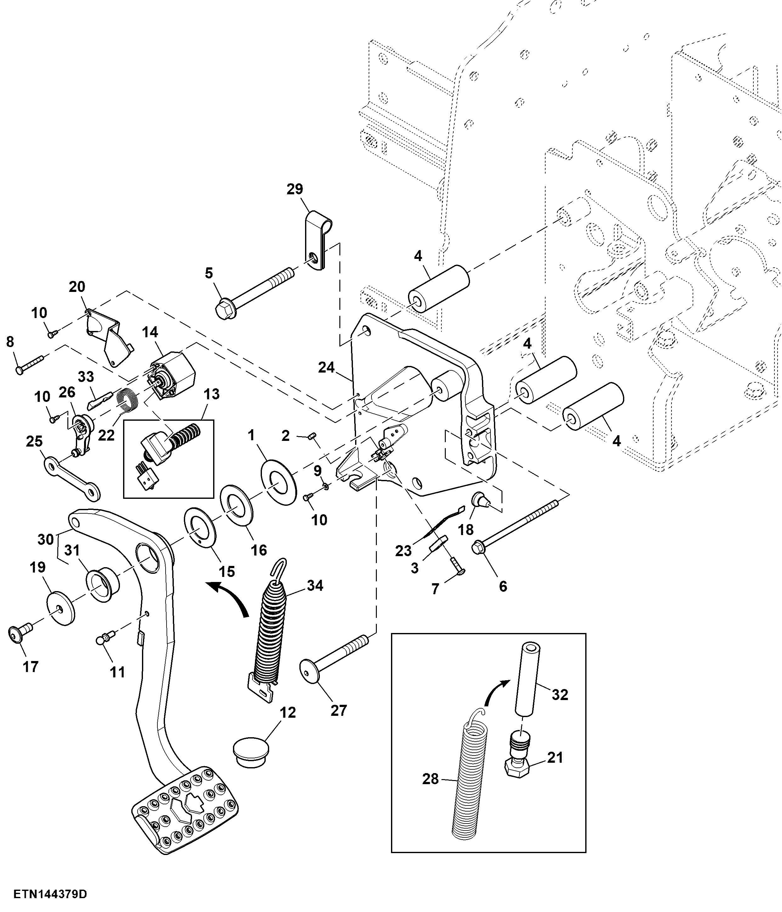 Clutch Pedal and Linkage, Electro-Hydraulic