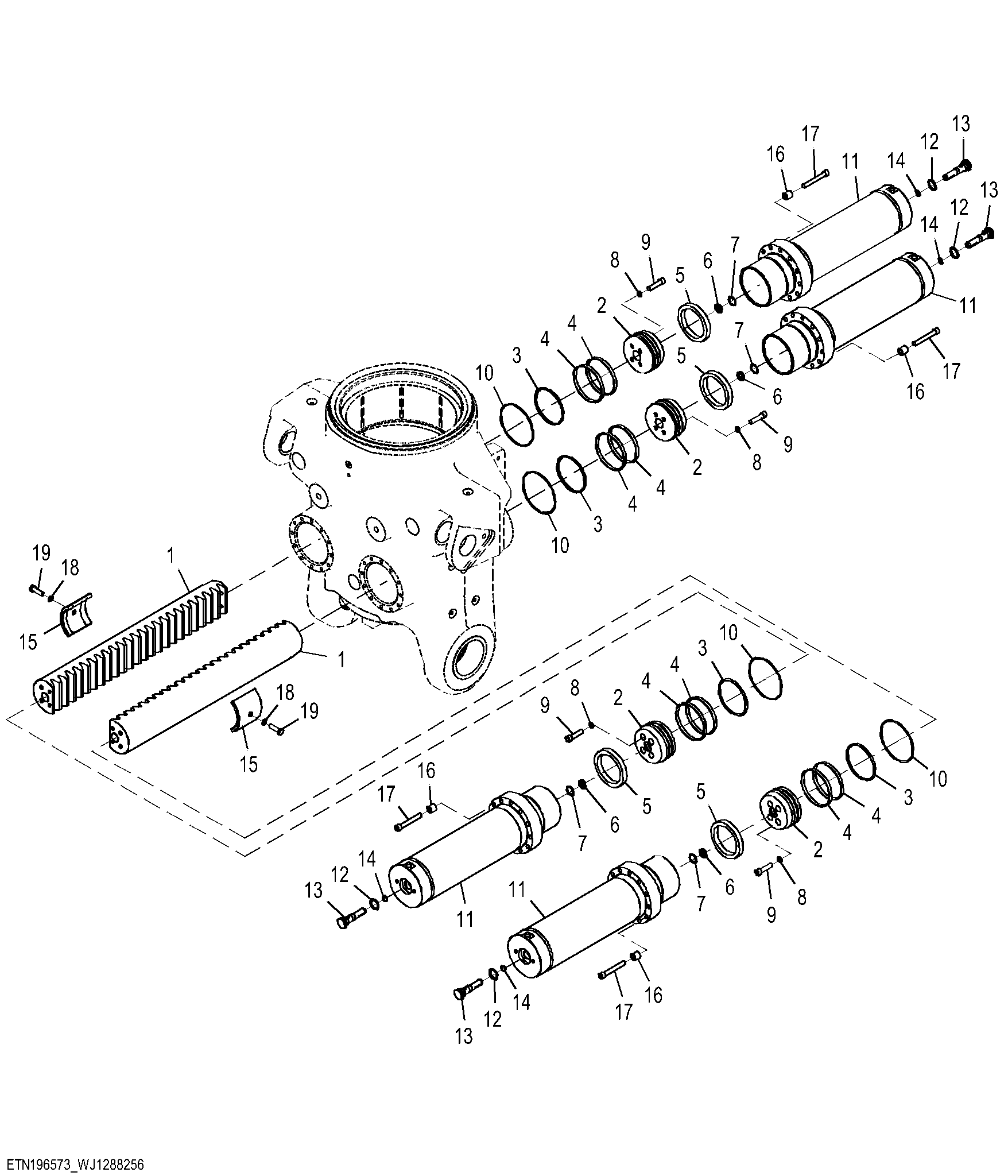 Slewing Cylinder, Rotating Boom Platform, CH9