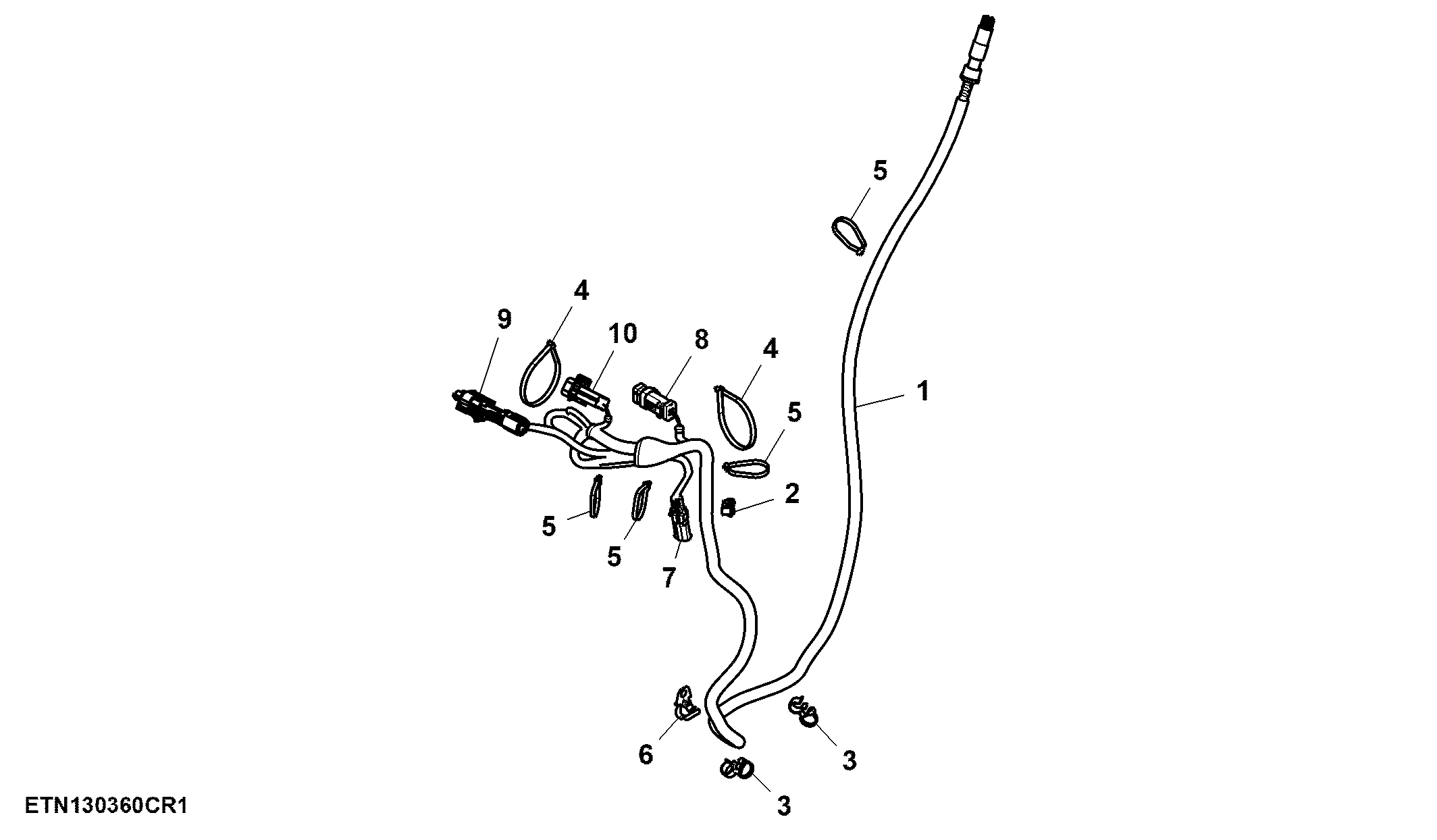 Wiring Harness, Hydraulic Quick Connect Coupler, W/ Loader Working Lights