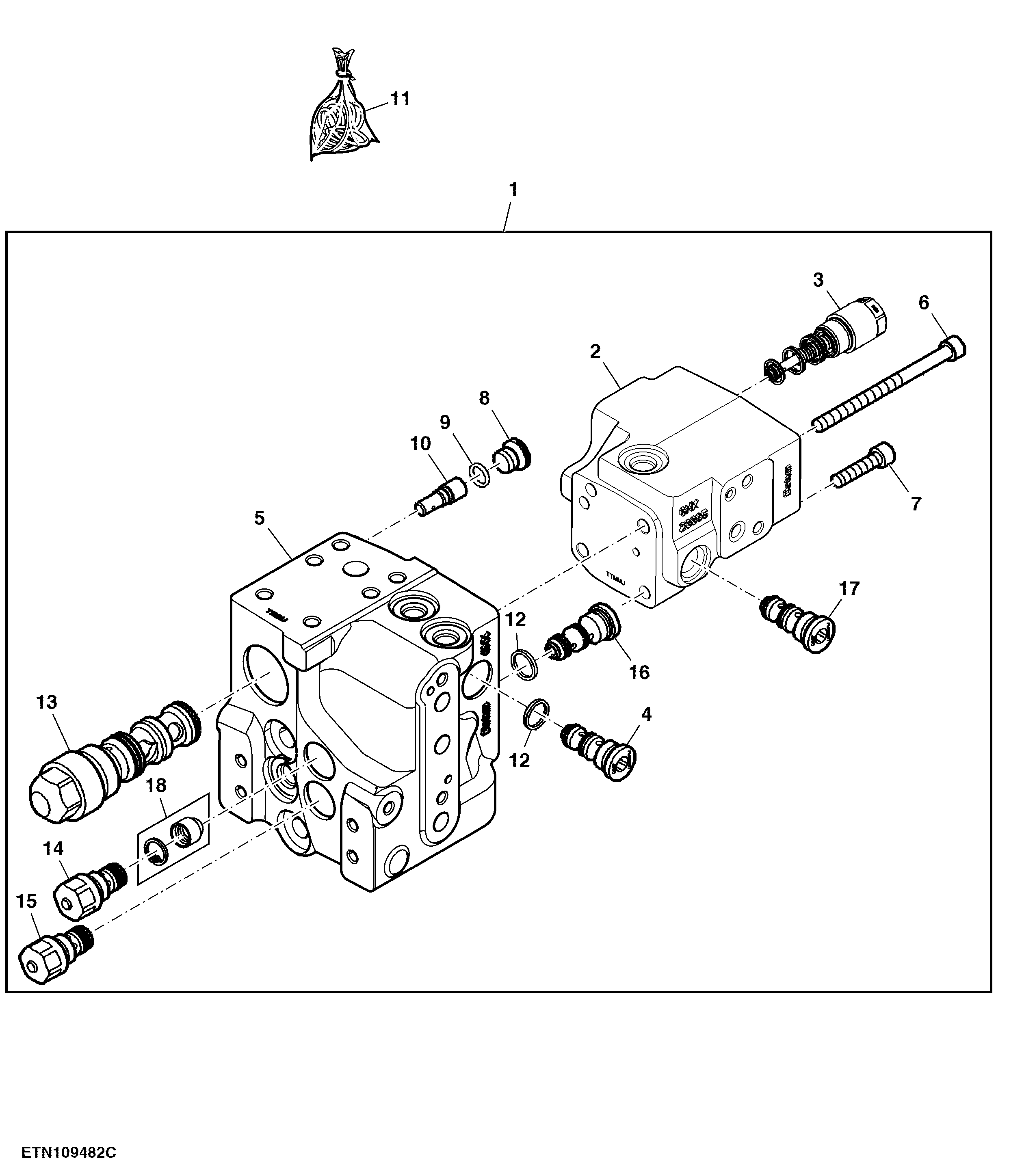 Valve, Priority 2 + 3, W/ PFC-Hydraulics, W/ TLS™