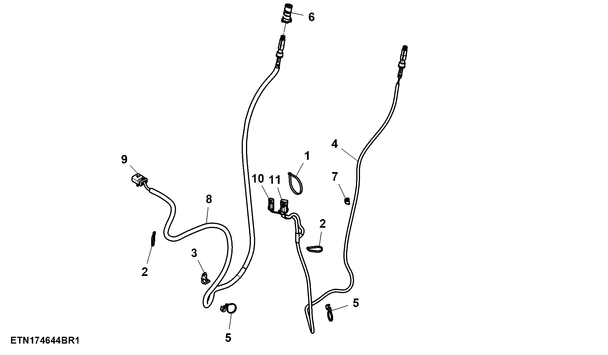Wiring Harness, W/ Front Loader, W/O Loader Working Lights, W/O Quick Unlatch Function