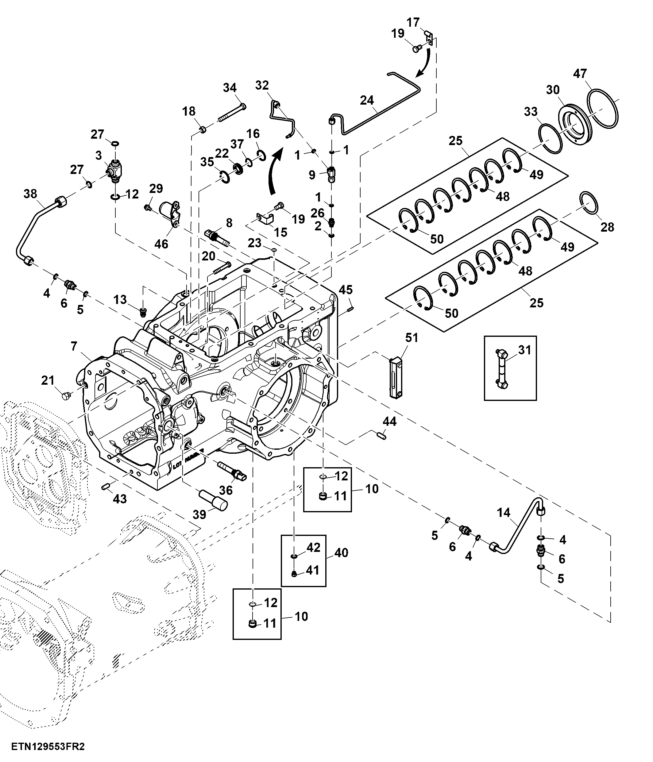 Transmission Housing, W/ MFWD, PowrReverser™
