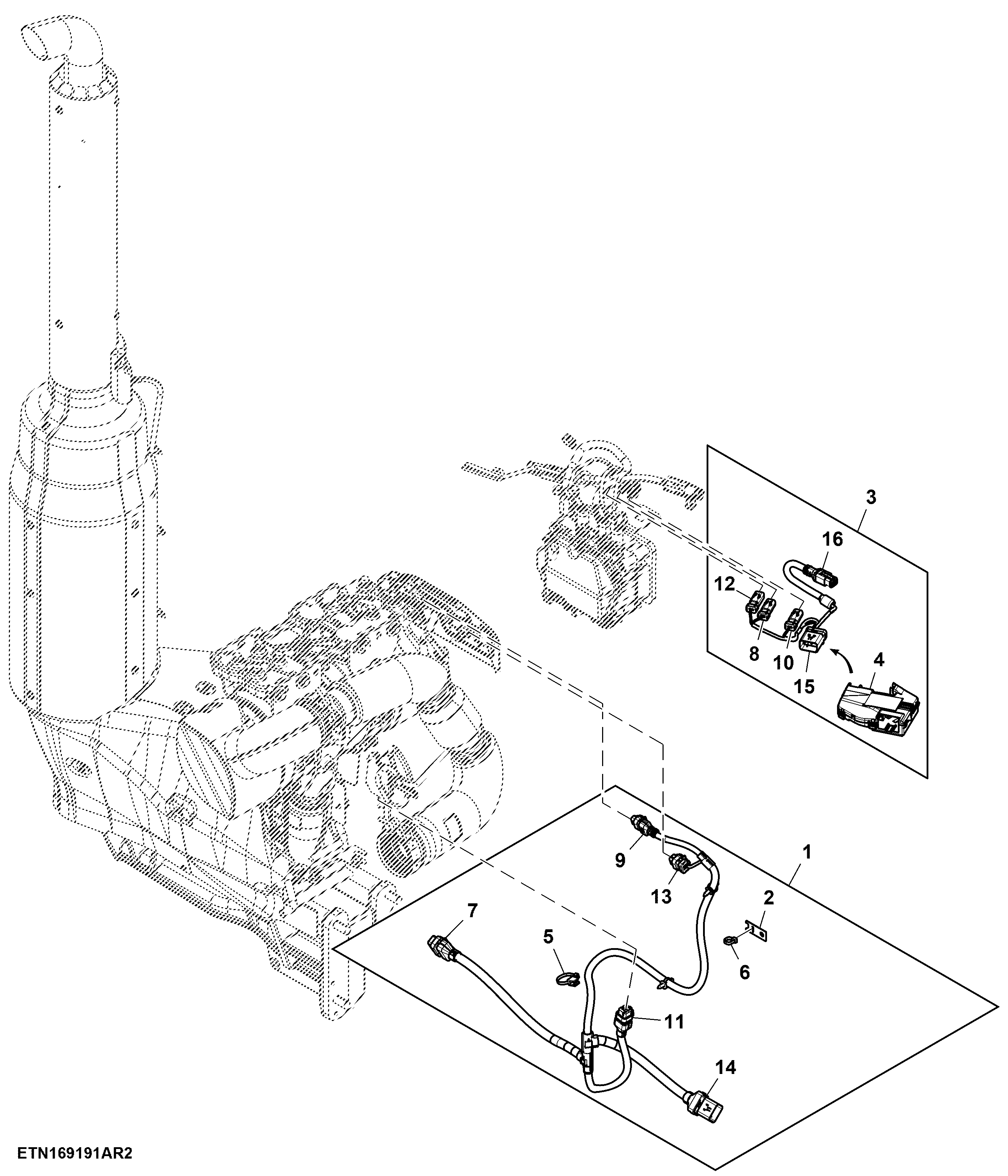 Wiring Harness, Engine Adapter Aftertreatment Converter