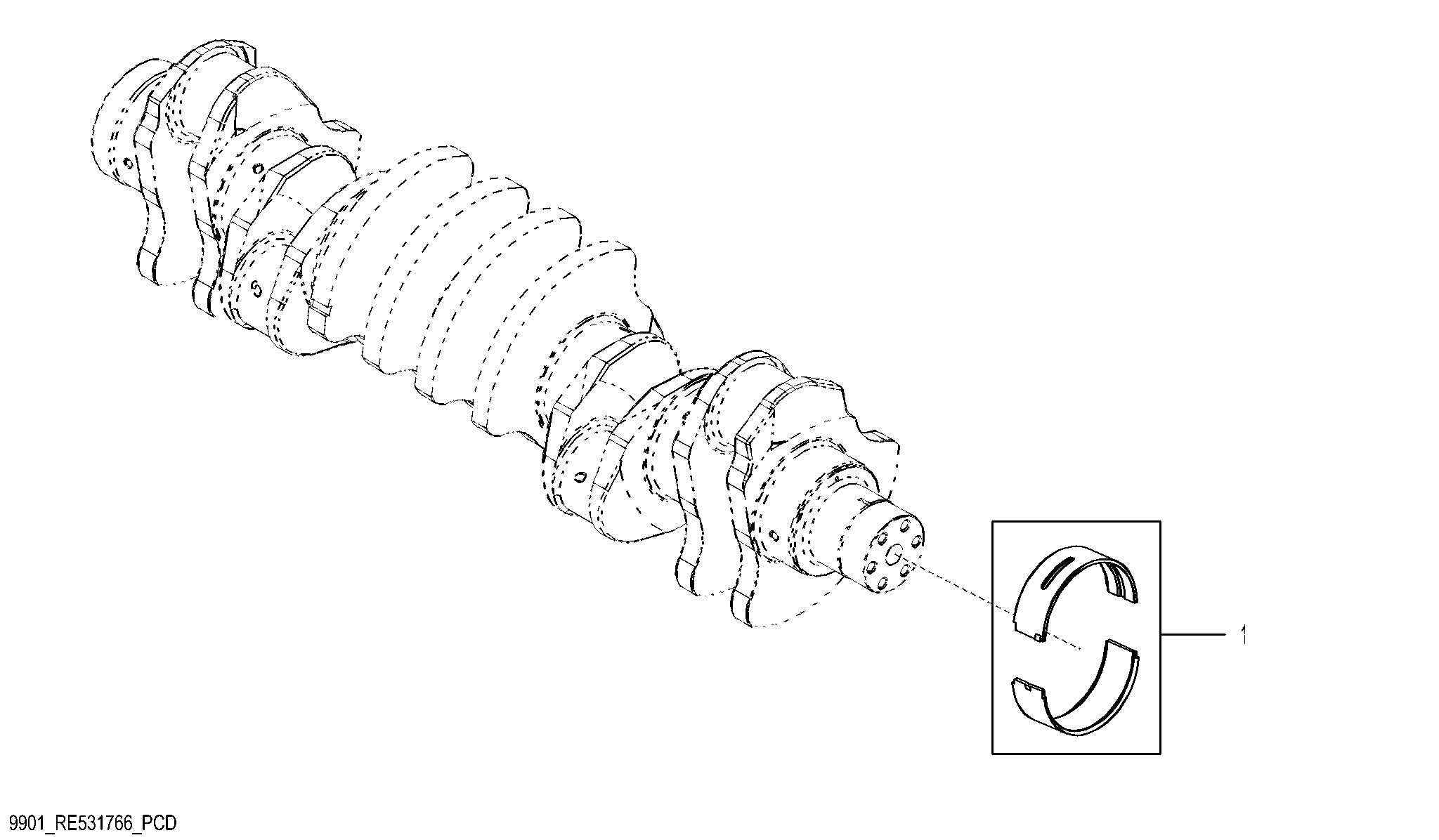 9901 Crankshaft Thrust Bearing Kit, Undersized