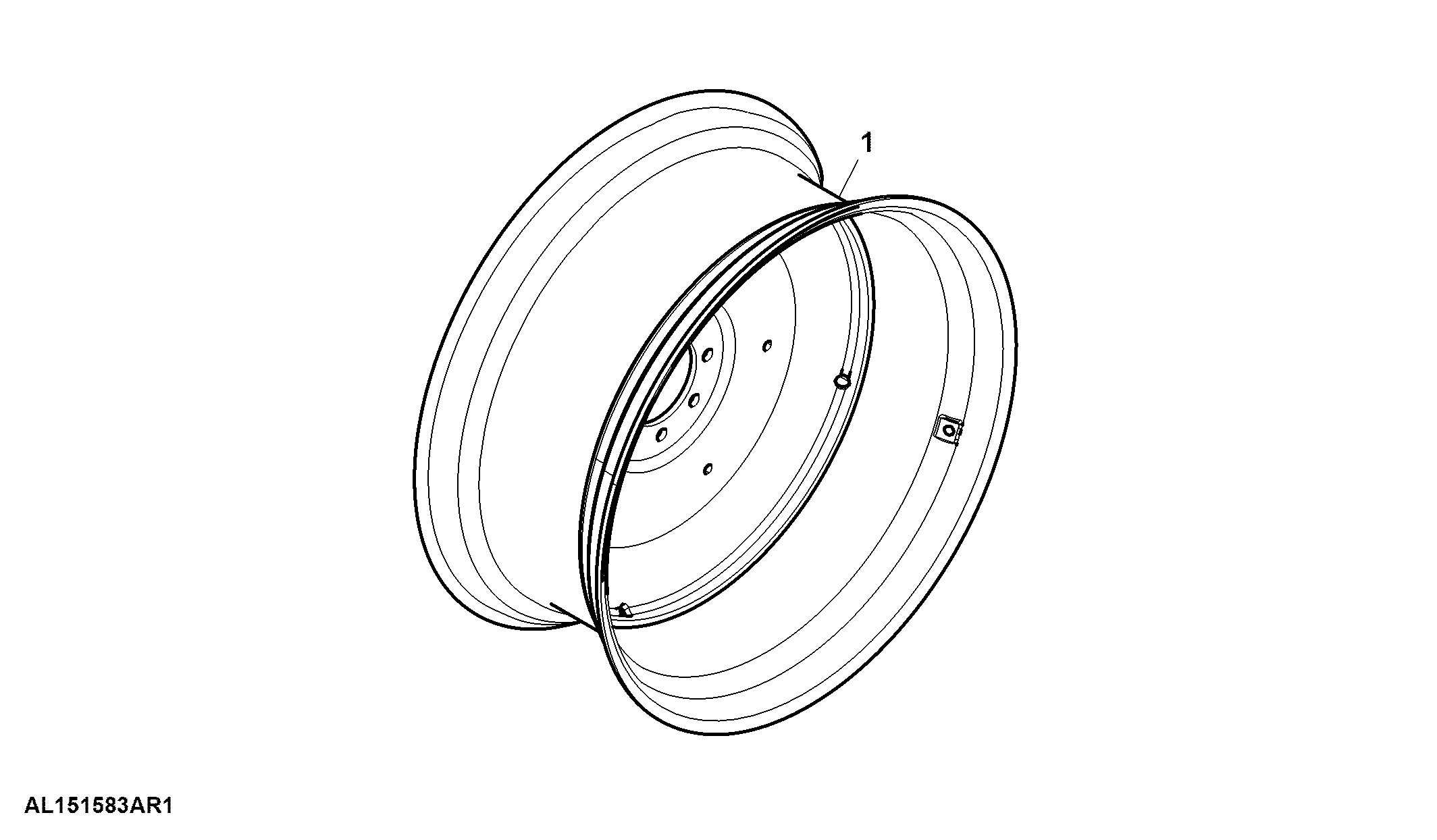 Steel Disk Rear Wheels, 2 Position, DW15LX34