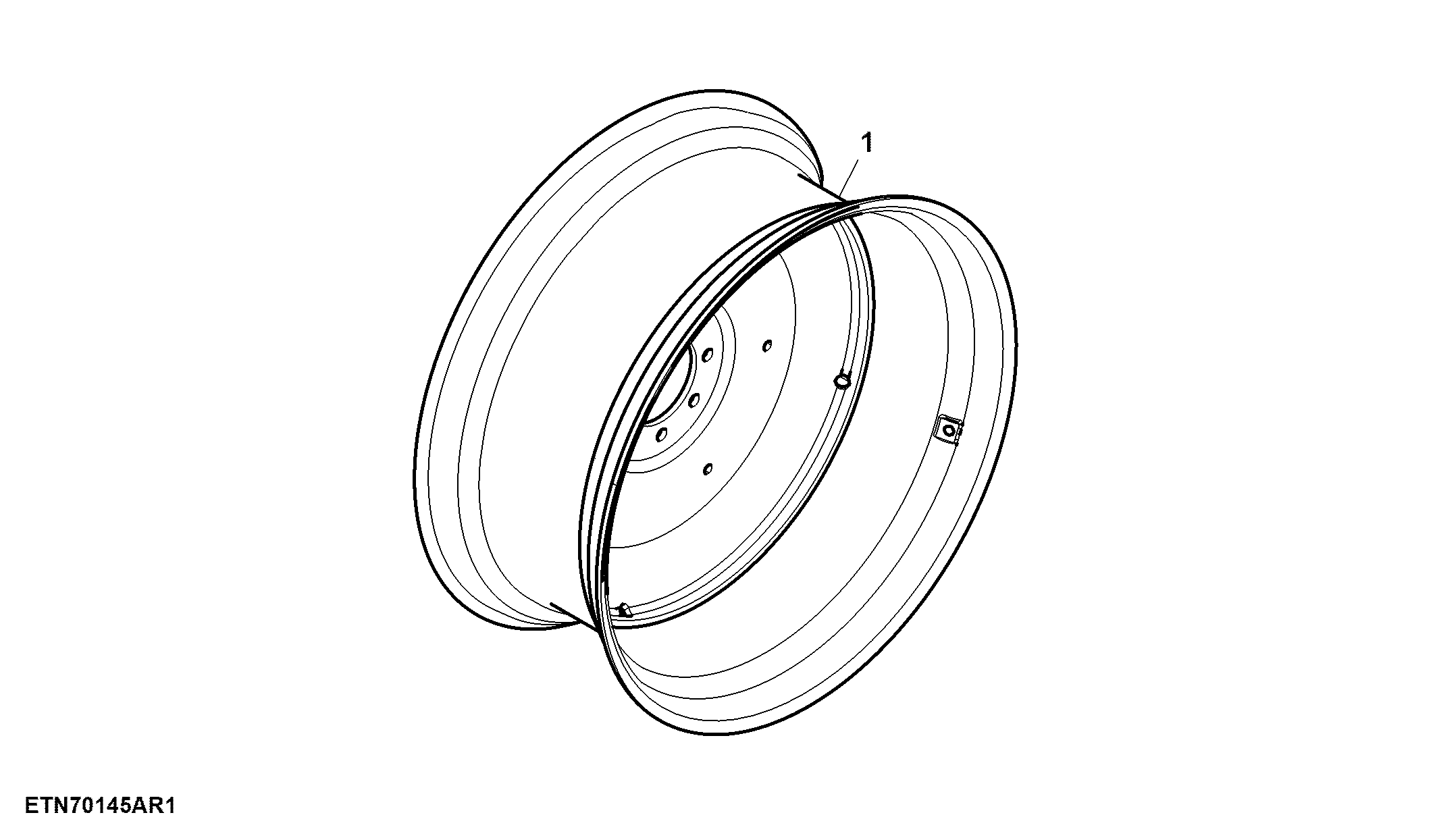 Steel Disk Rear Wheels, 2 Position, DW20BX38