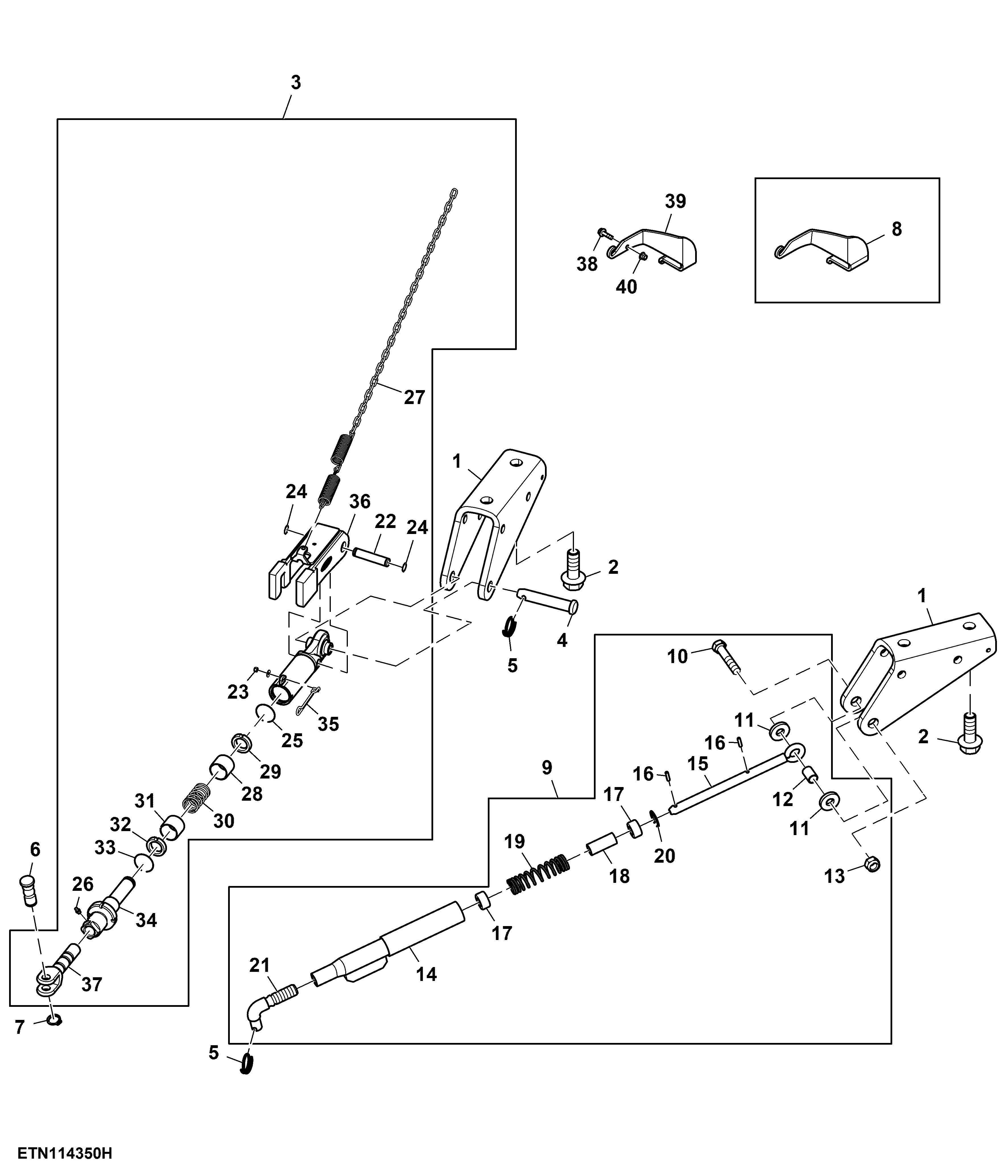 Stabilizer Bar, Automatic, W/ Holder, W/ Cab Suspension