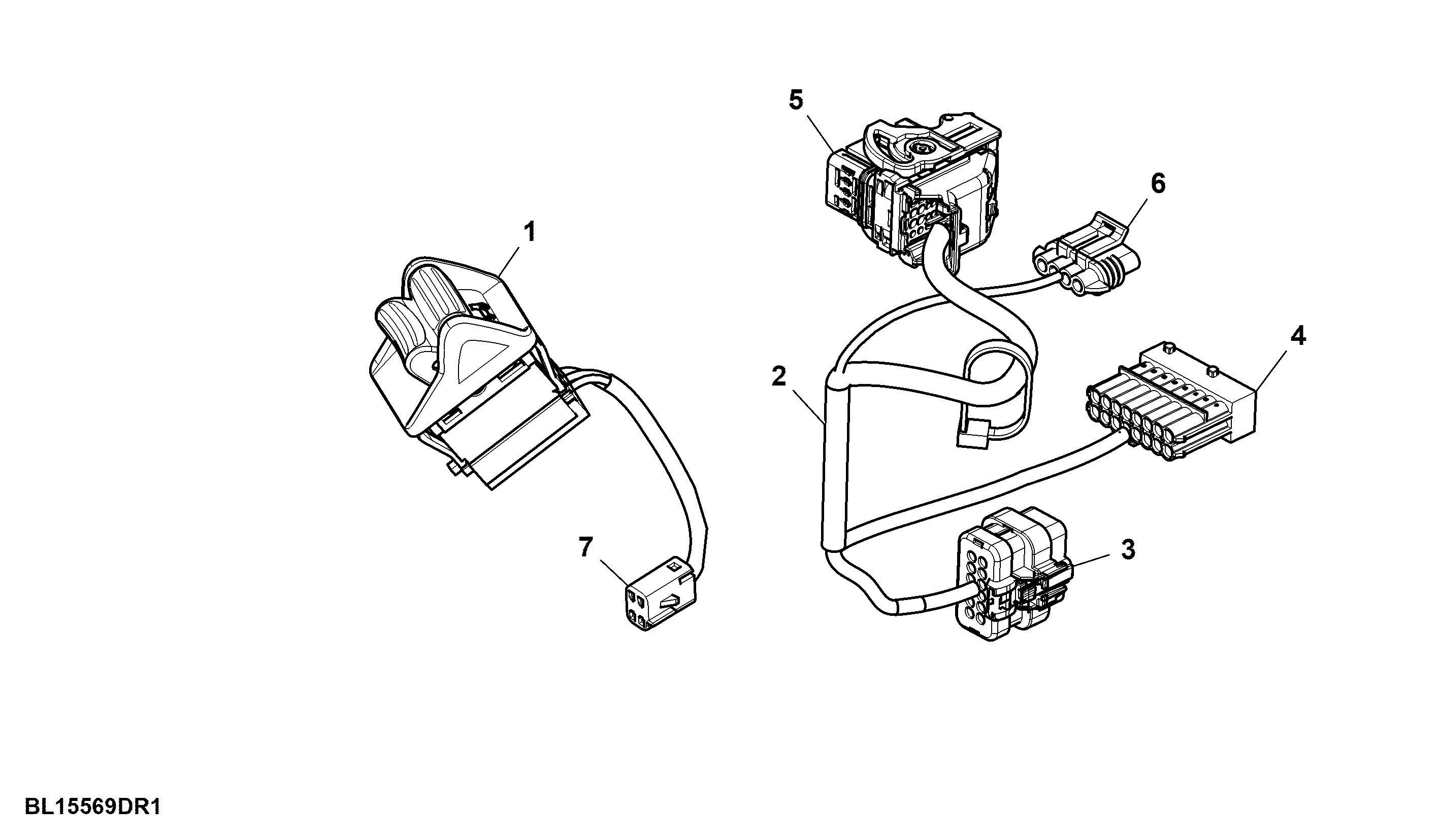 Wiring Harness / Control Switch, Front PTO, W/ CommandARM™