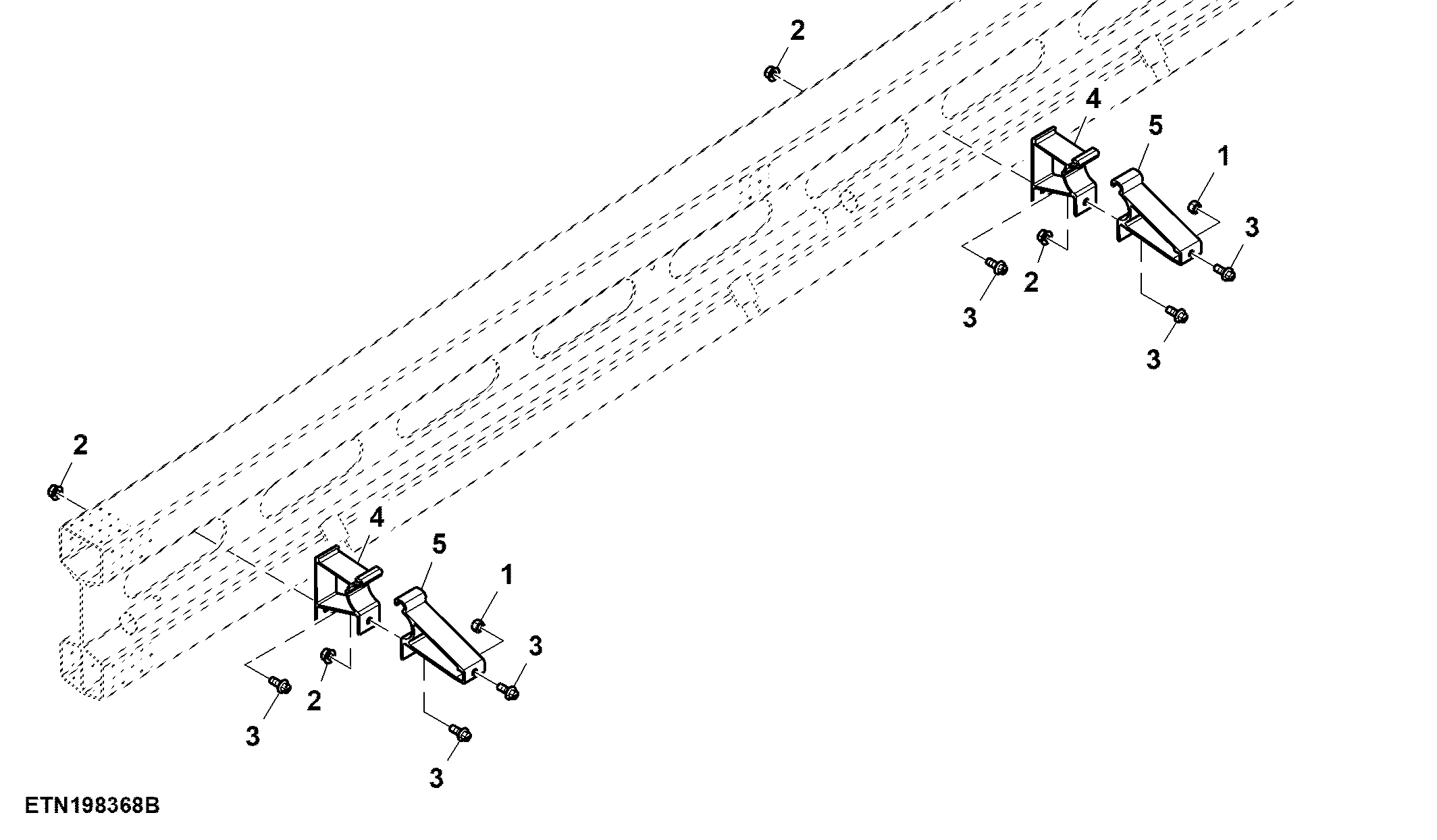 Breakaway Wing Tube Support, RH Illustrated