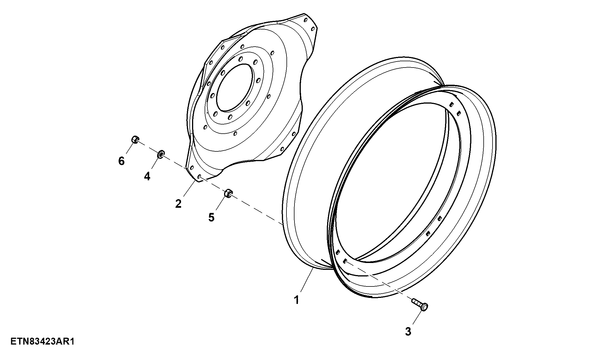 Steel Disk Front Wheels, 16 Position, W10X36, 275 mm Bolt Circle Diameter