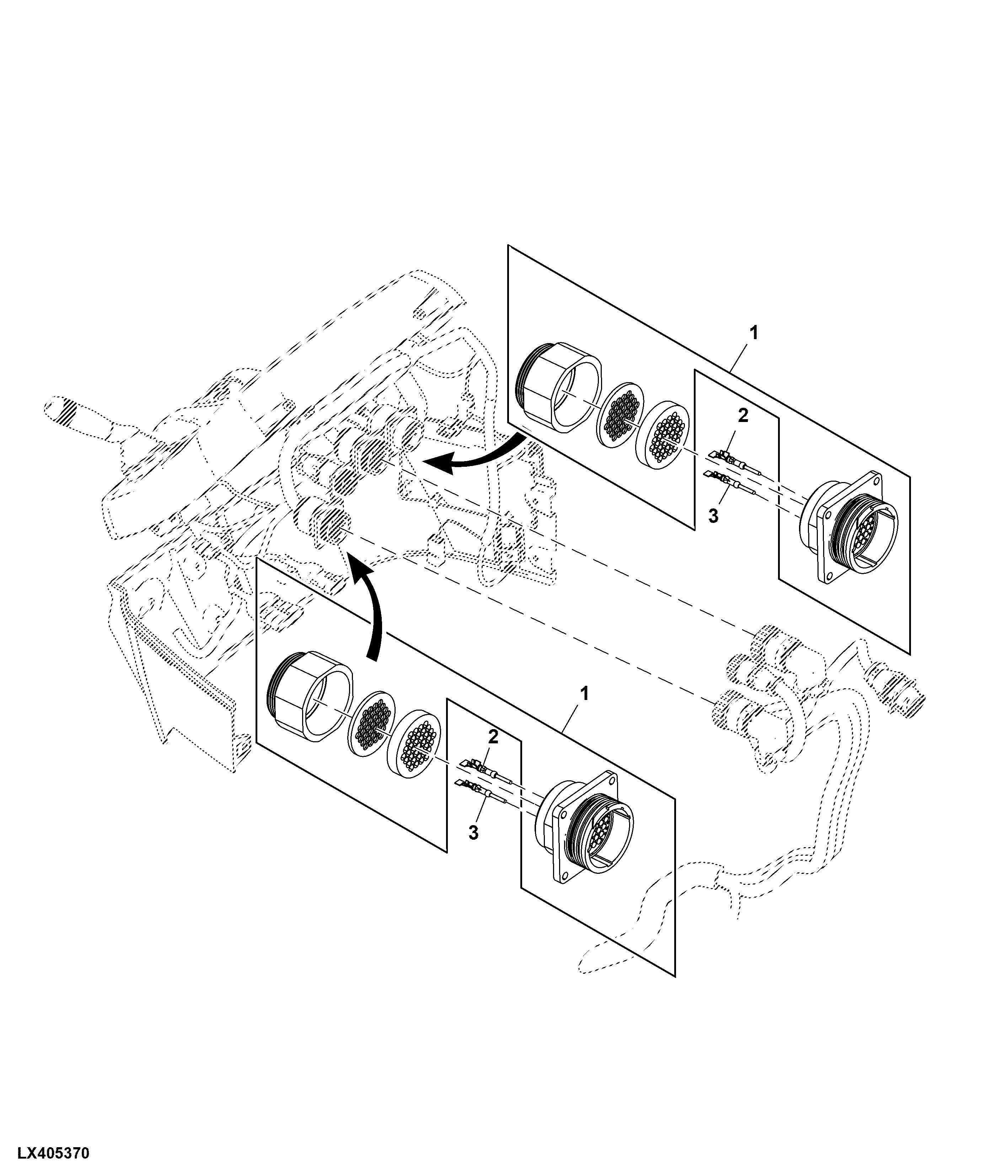 Connectors, Dashboard Side to Driveline Side, Main Wiring Harness