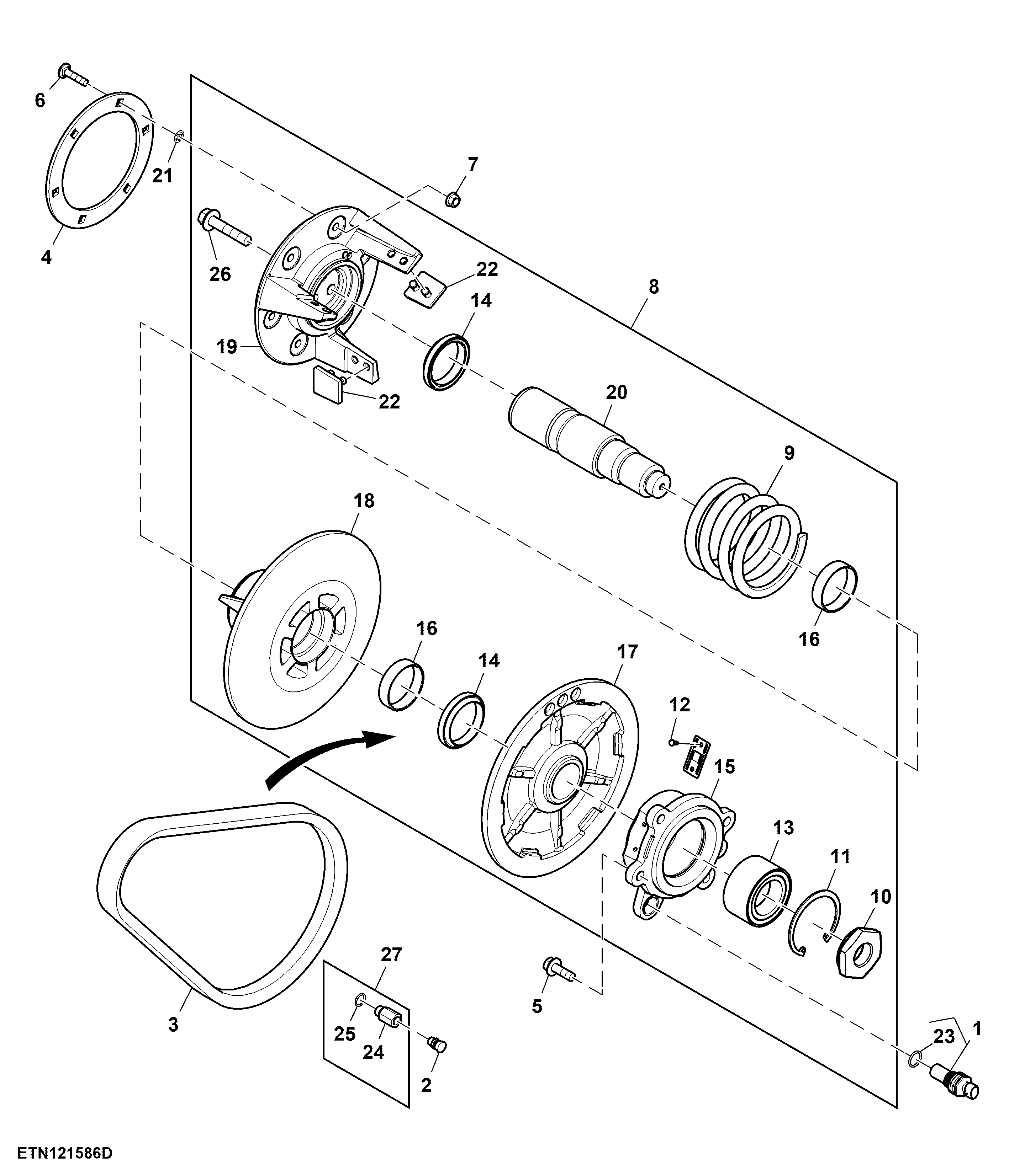 Fan Driven Assembly, Variable Speed, T3 Engine
