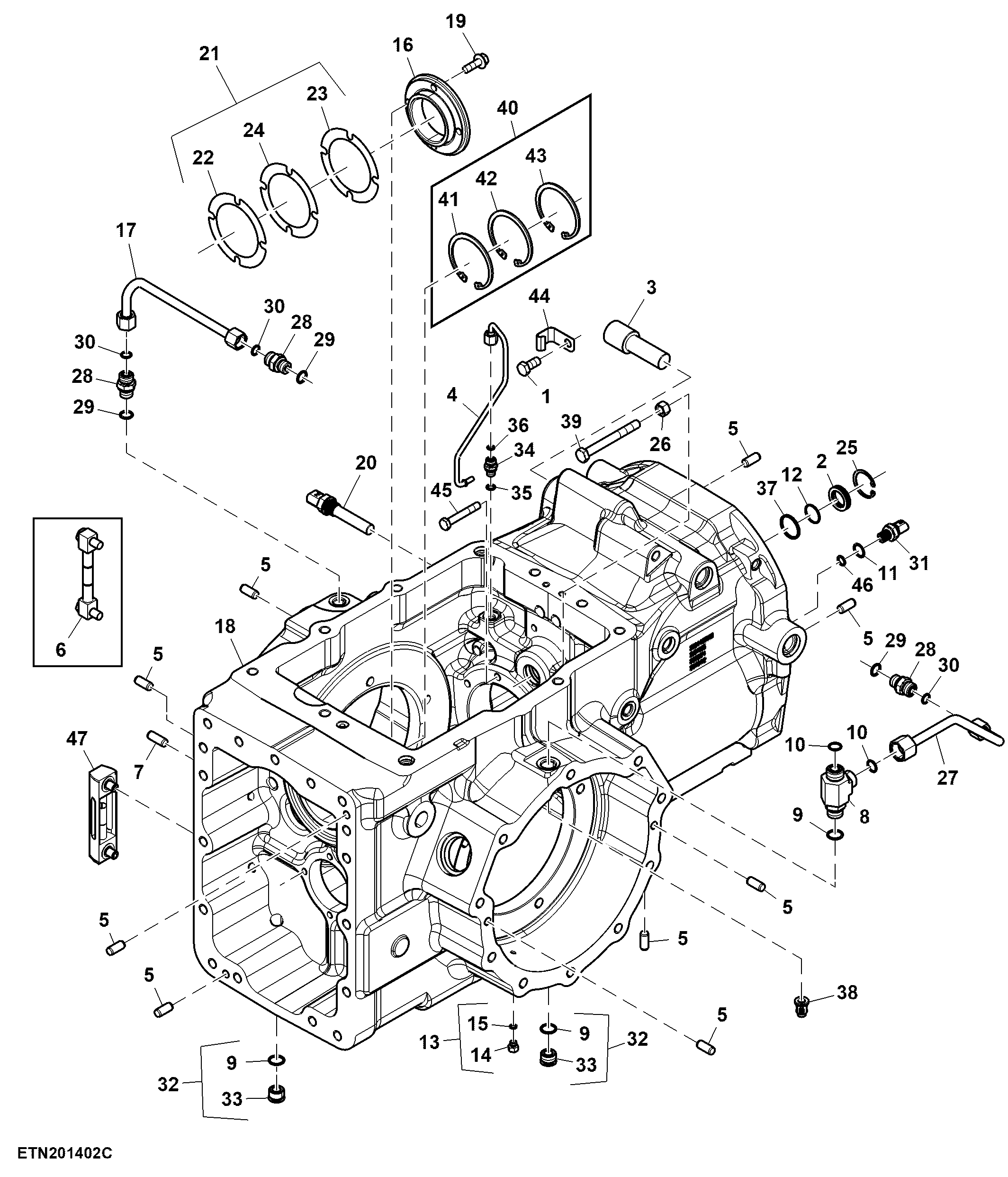 Transmission Housing, Dry Clutch, W/ Creeper