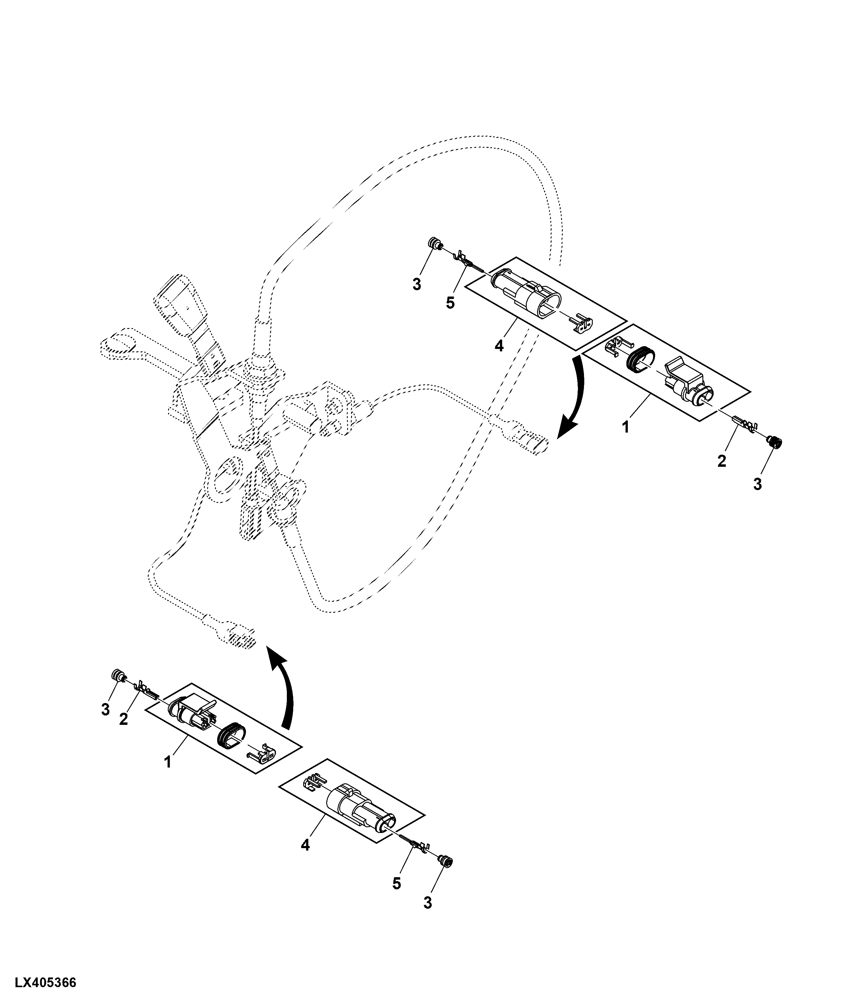 Connectors, Ground Drive PTO Control, Electrohydraulic Reverser