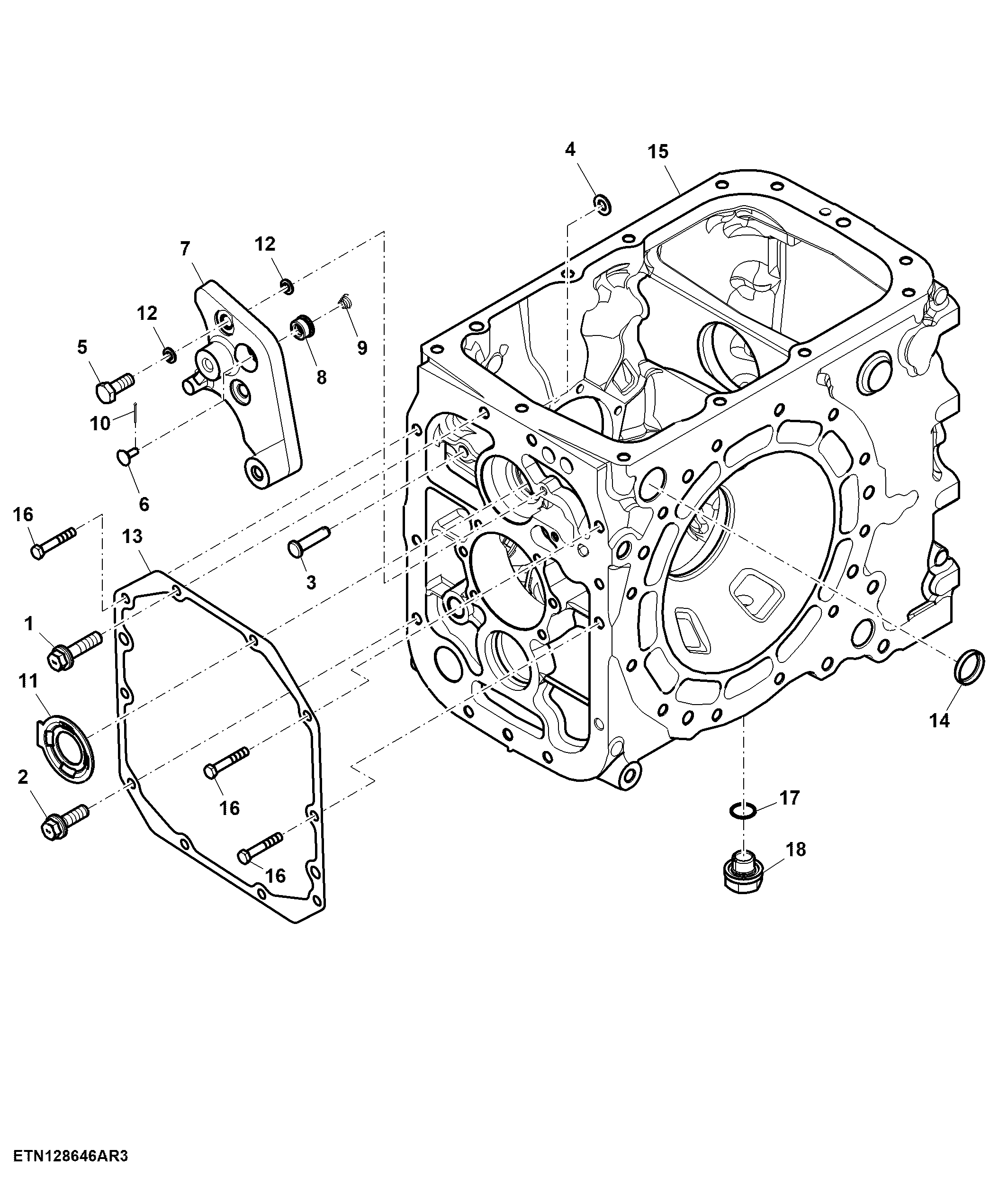 Differential Housing, W/ Handbake and Park Pawl
