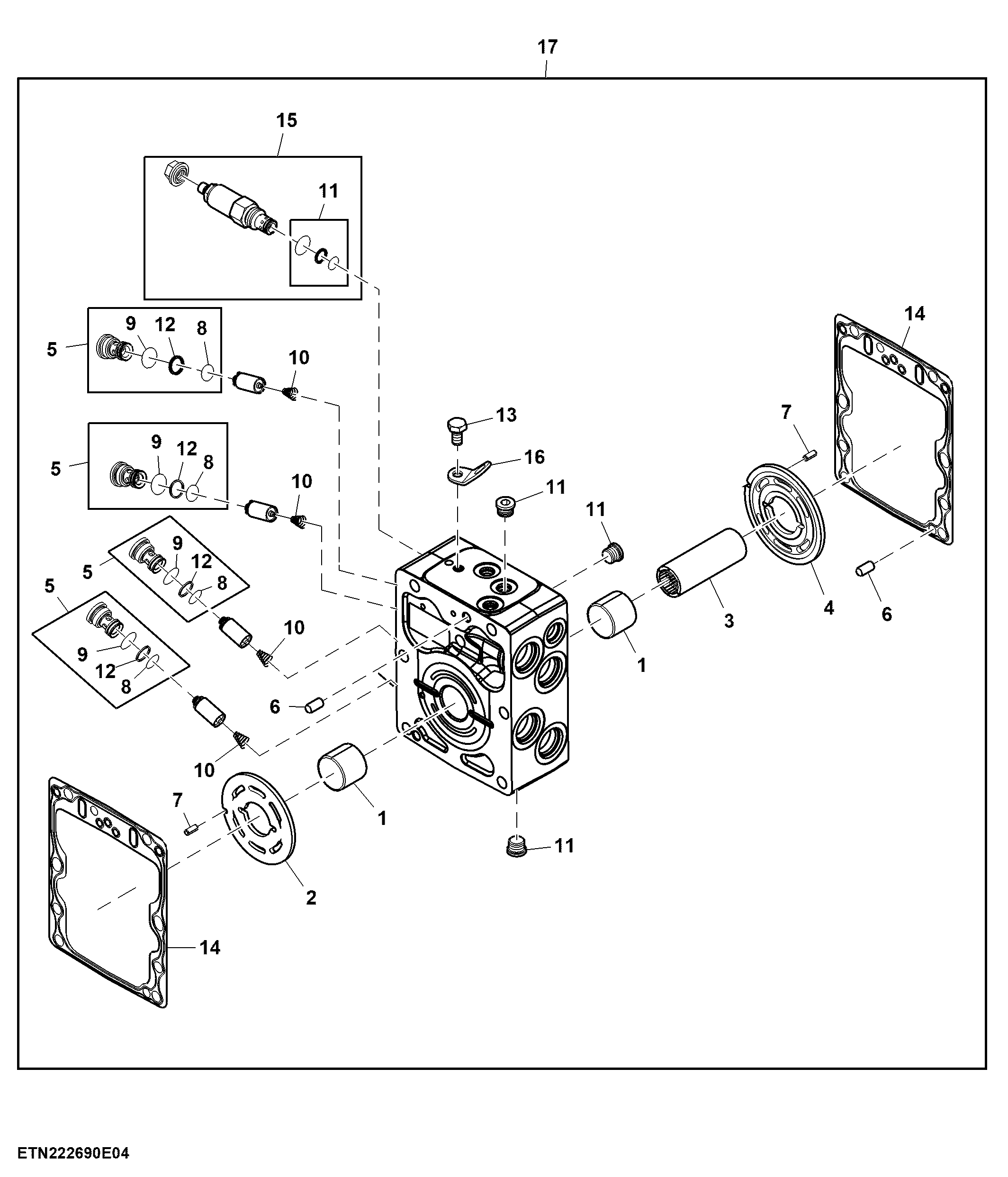 Main Center and Rear Feed Pump Components (2/2)