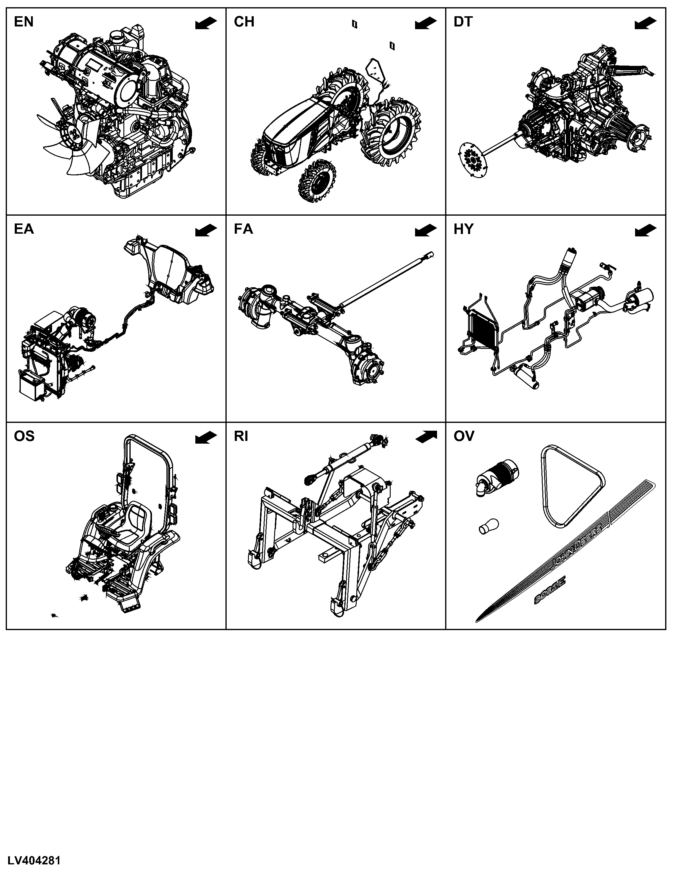 3032E Tractor (PIN: 1LV3032E*LL300001- )(Worldwide Edition)