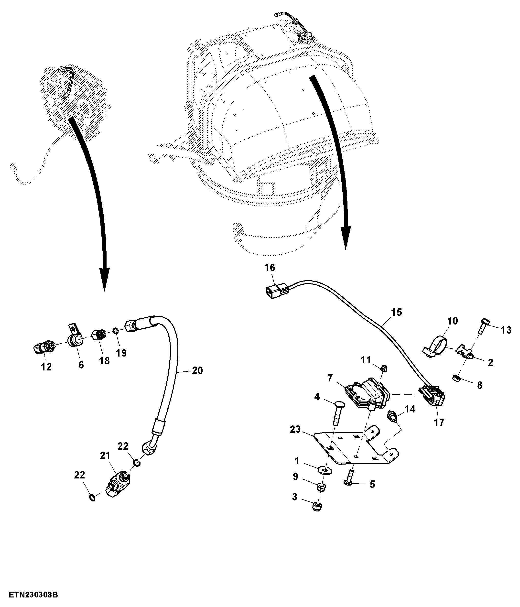 Cane Loss Sensor Node Jumper Wiring Harness