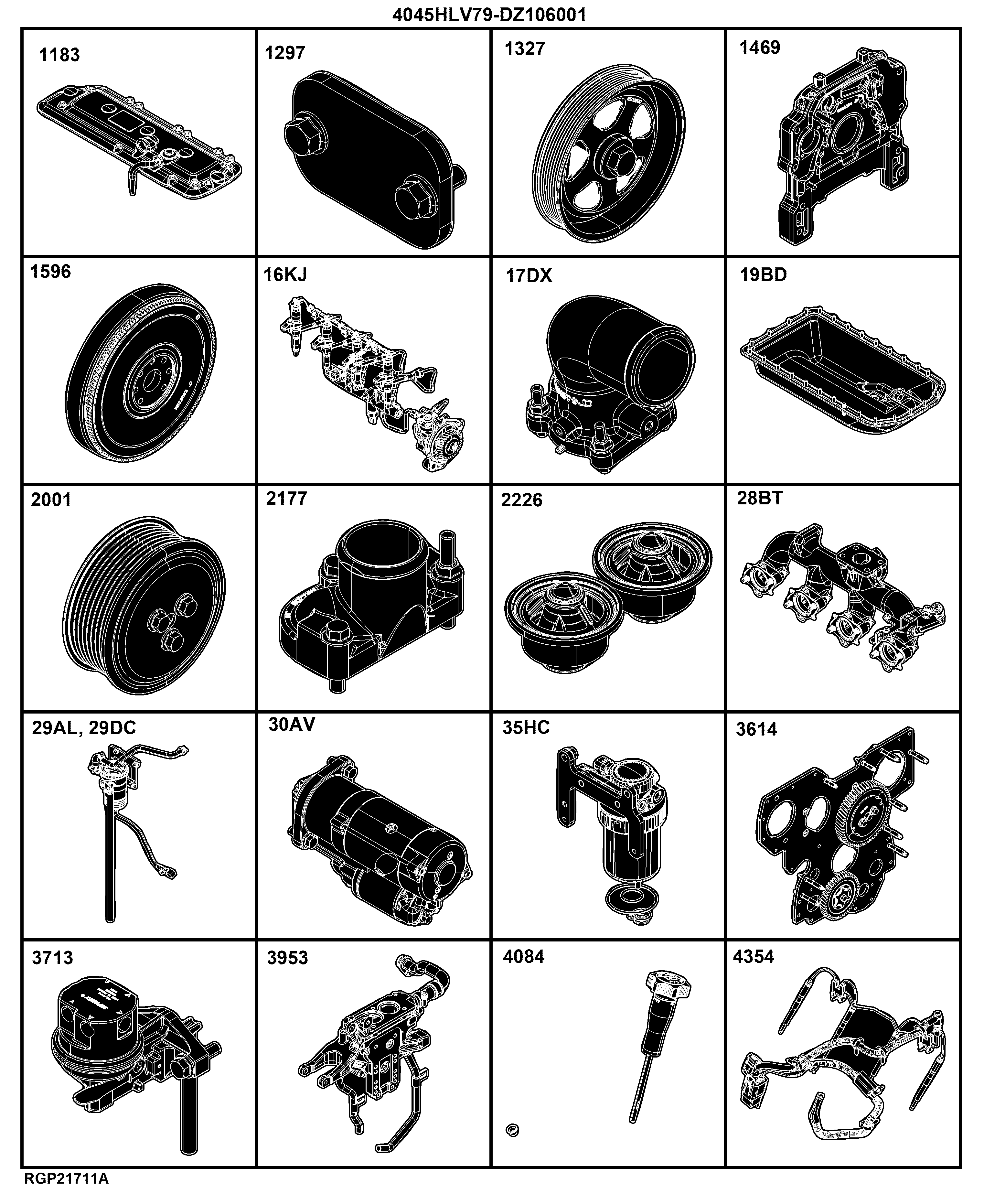 20 Engine 4045HLV79-DZ106001-DZ106323-DZ111681-DZ111857