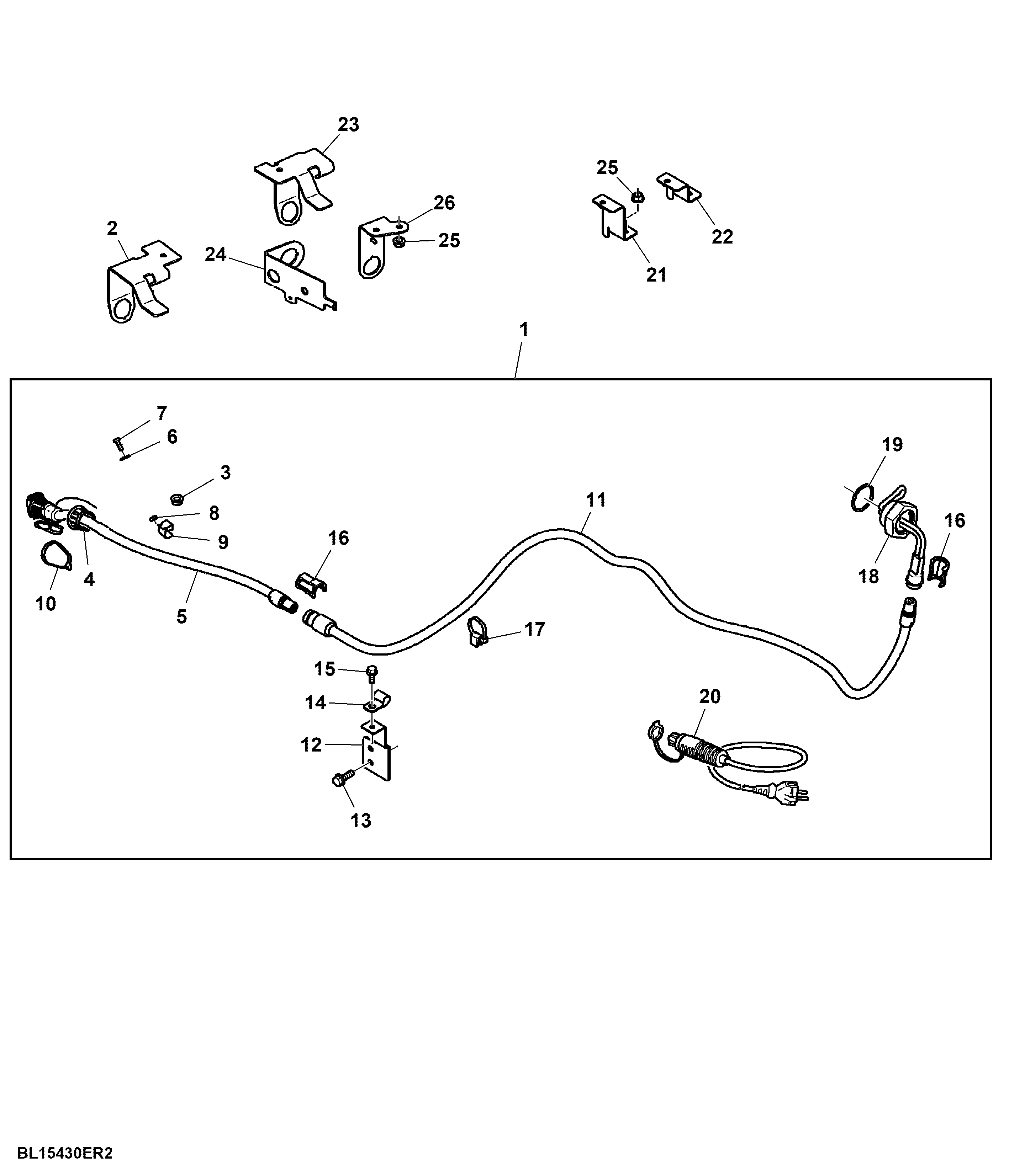 Wiring Harness / Mounting Parts, Cold Start, 230 V, Engine, Attachment
