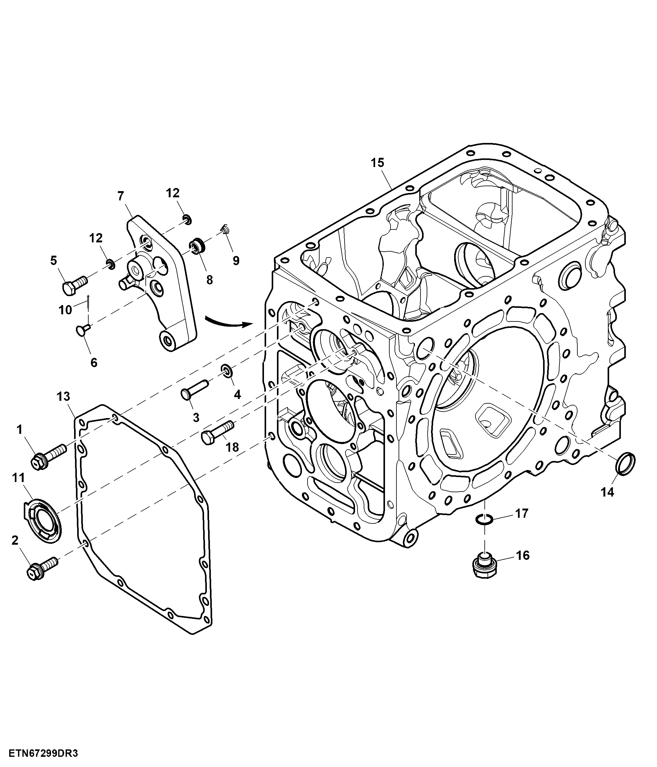 Differential Housing, One Speed PTO, SyncShuttle™