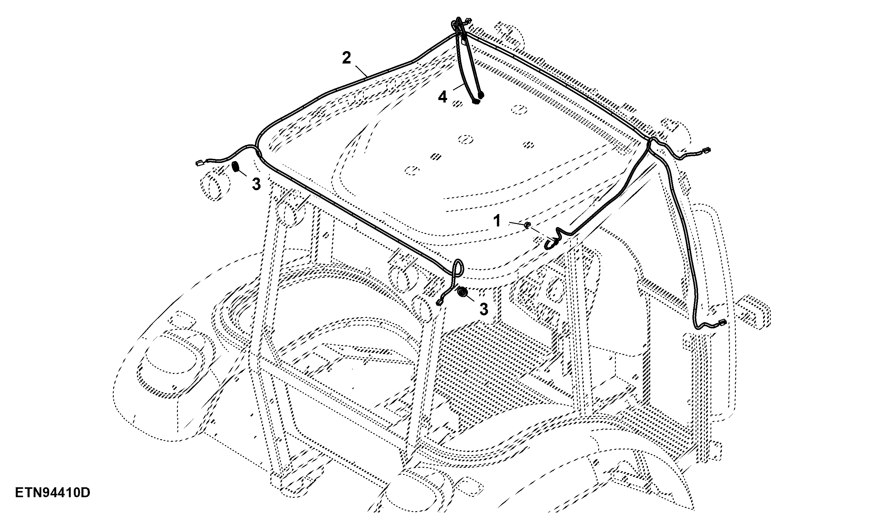 Roof Wiring Harness, W/O HVAC
