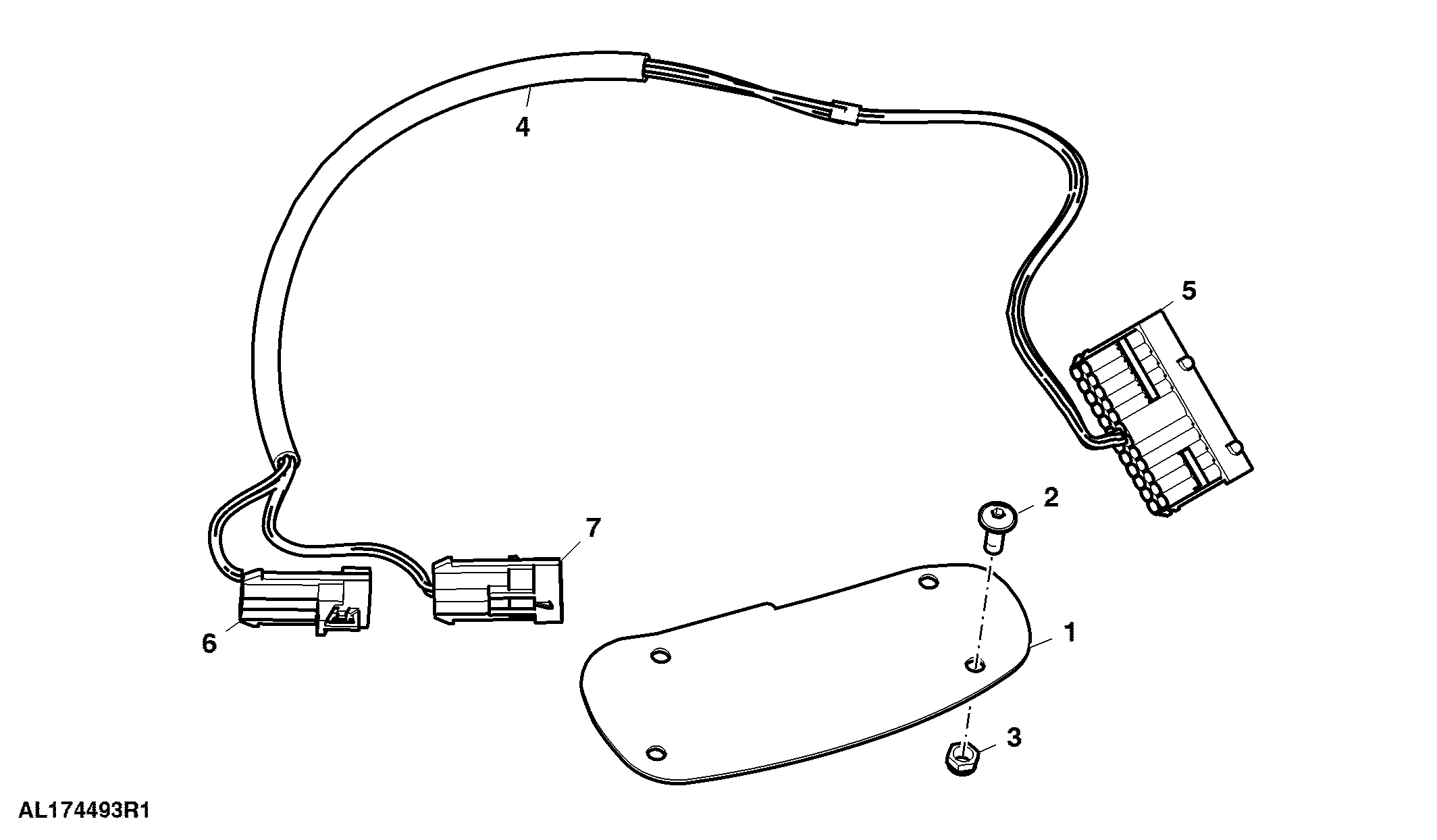 Wiring Harness, PTO Switch, W/O Rockshaft Control