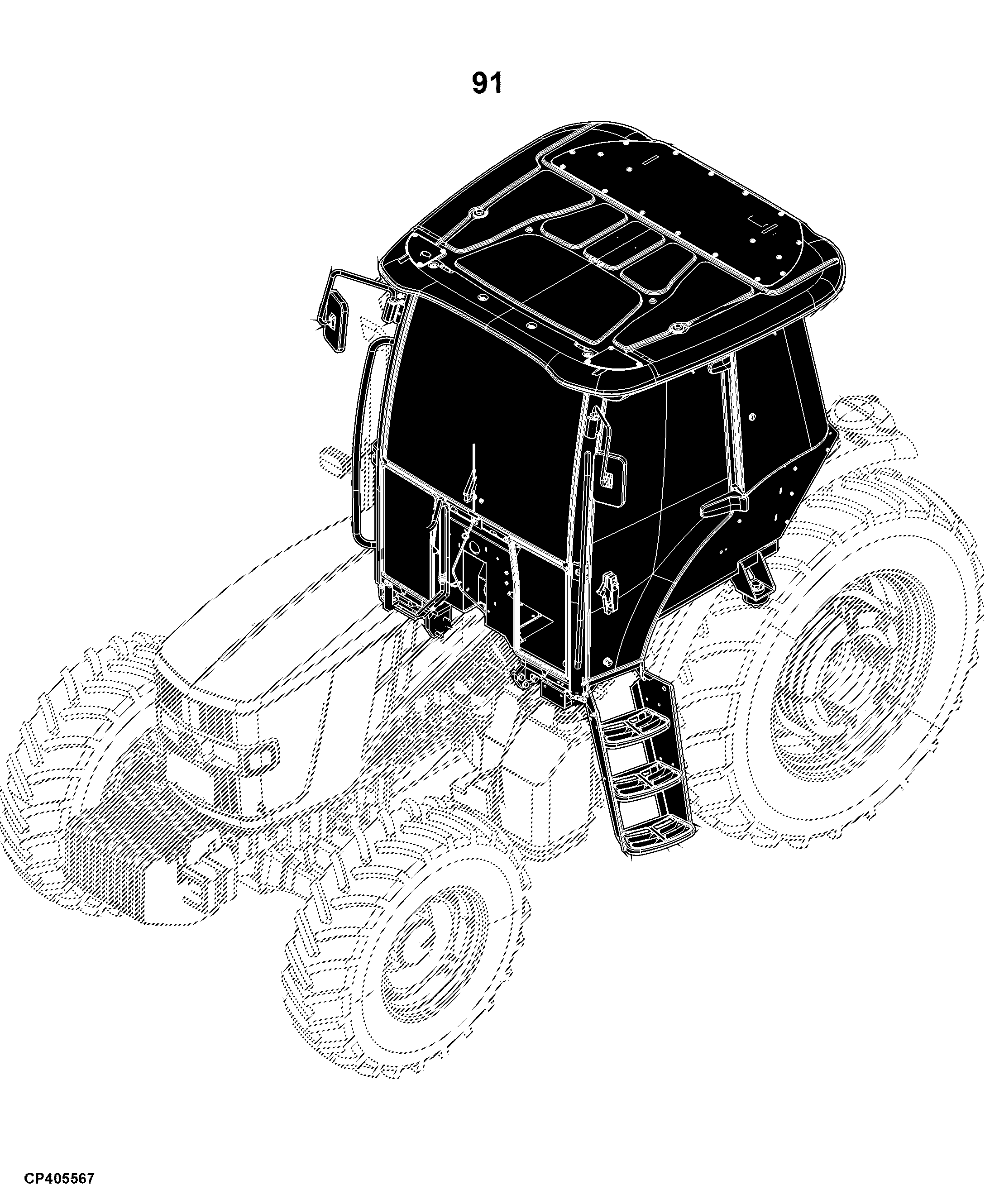 6135B Tractor (Cab and OOS)(PIN: 1YR6135BXXX210000)(Asia and Africa Edition)
