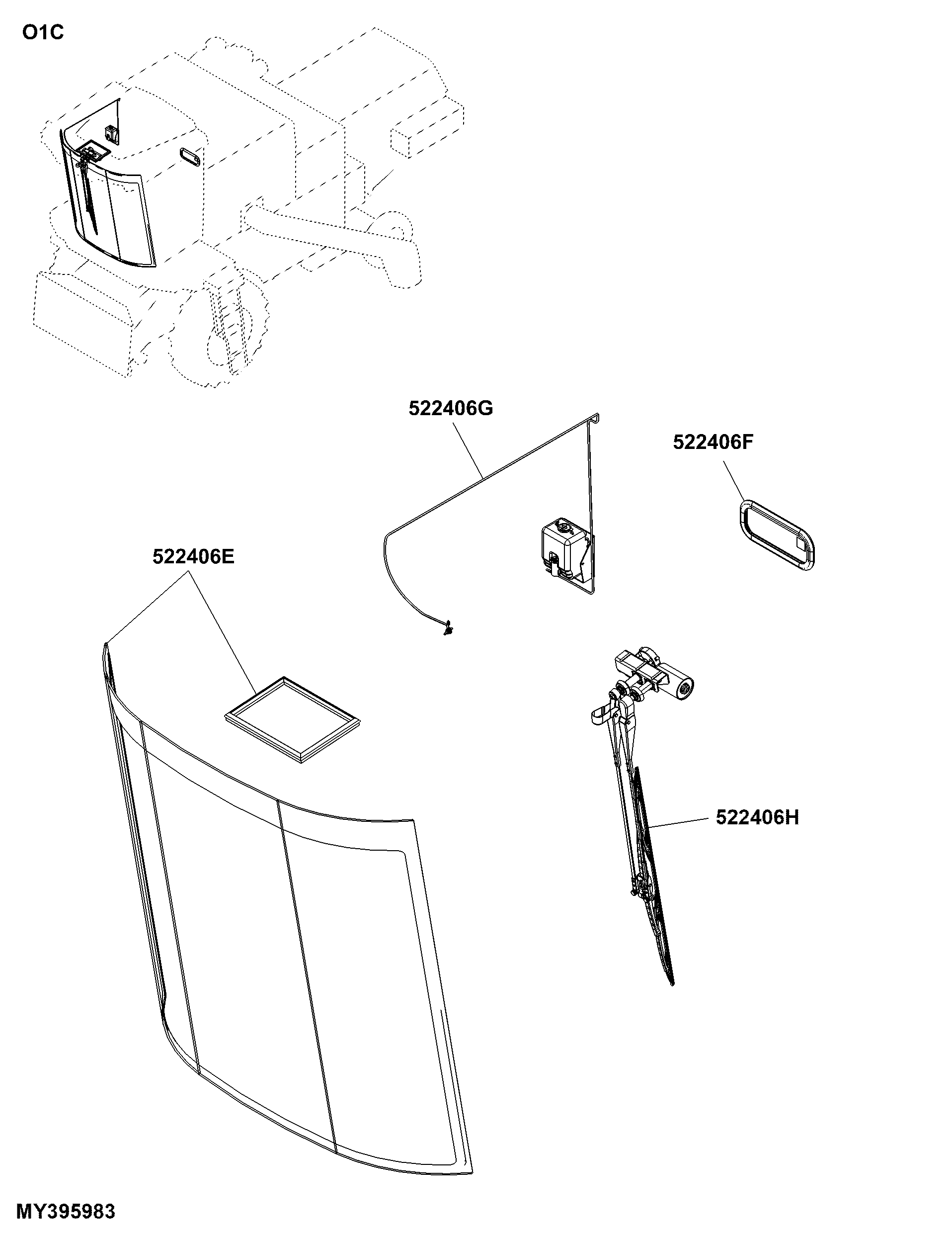 O1C Windshield / Window Related Components