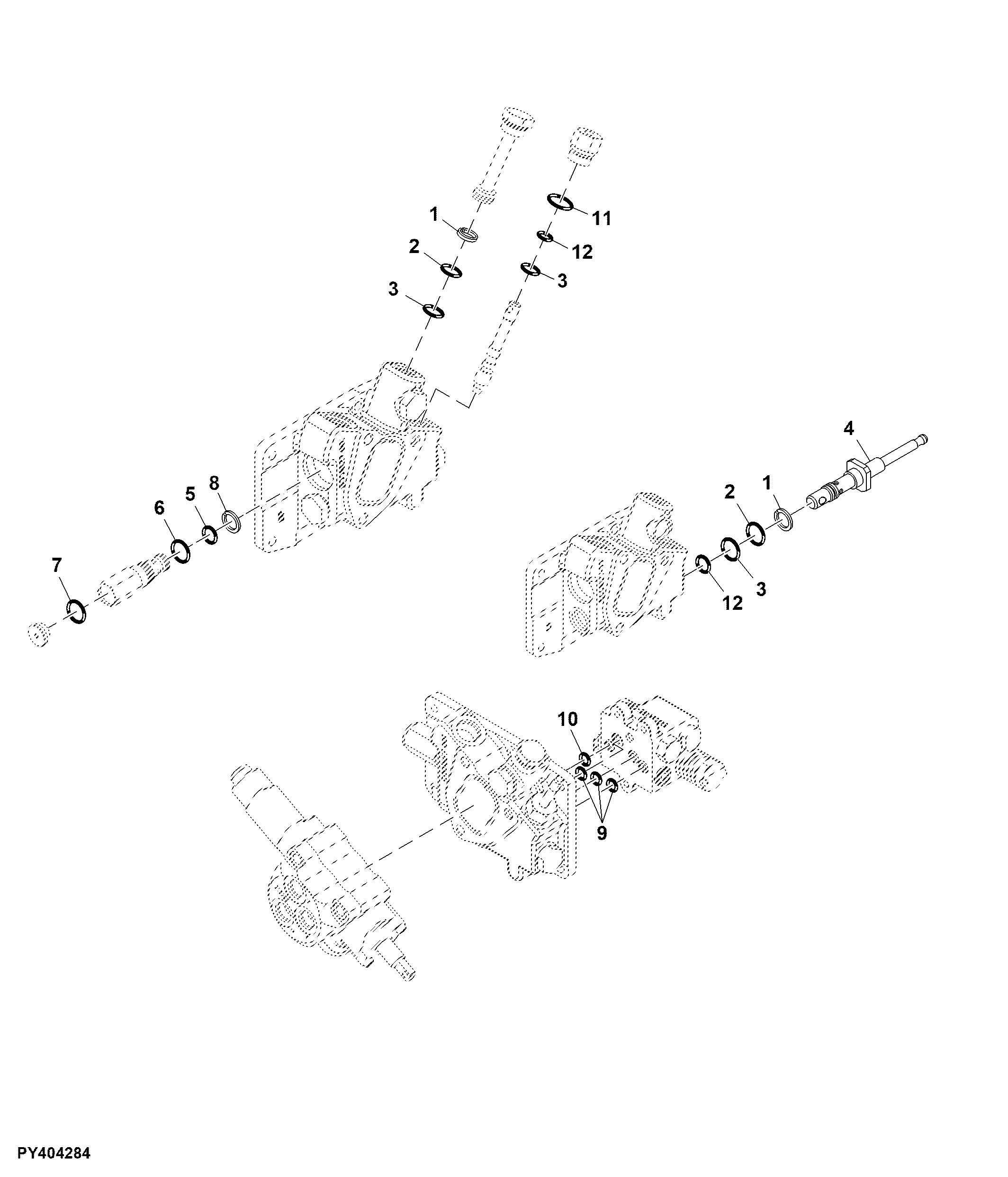 Rockshaft Control Valve Kits, Power Steering