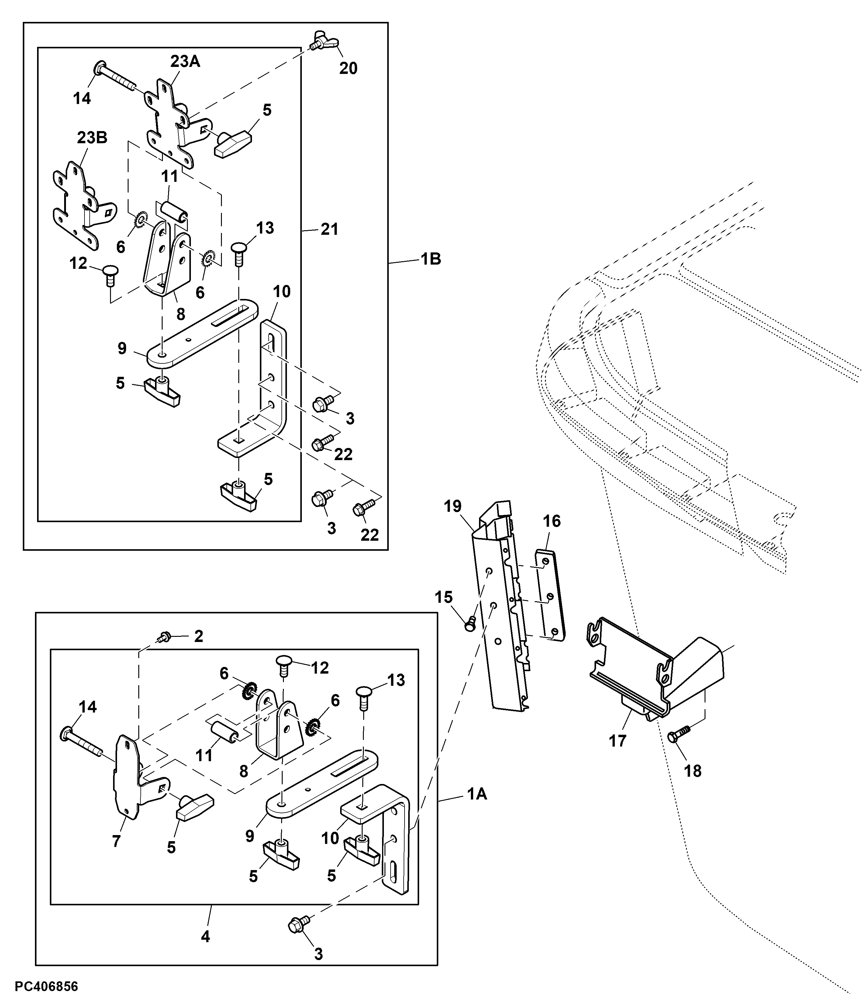Position Receiver and Bracket, Sugar (080501 - )