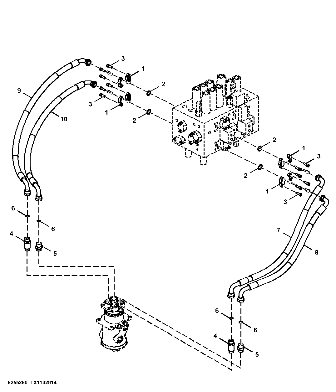 Pilot Lines, Control Valve To Rotary Manifold