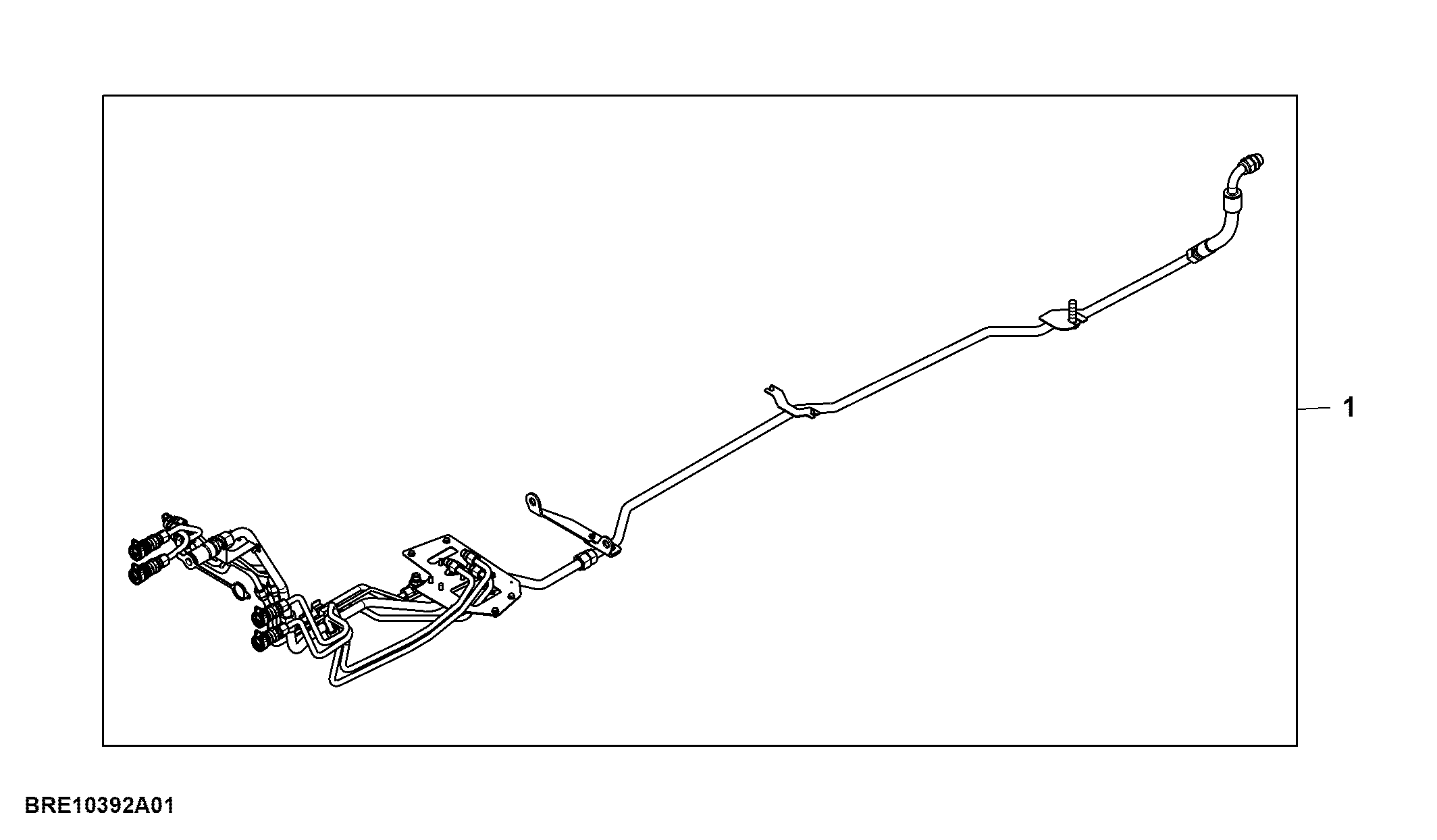 Attachment, Oil Line, Front Motor Return