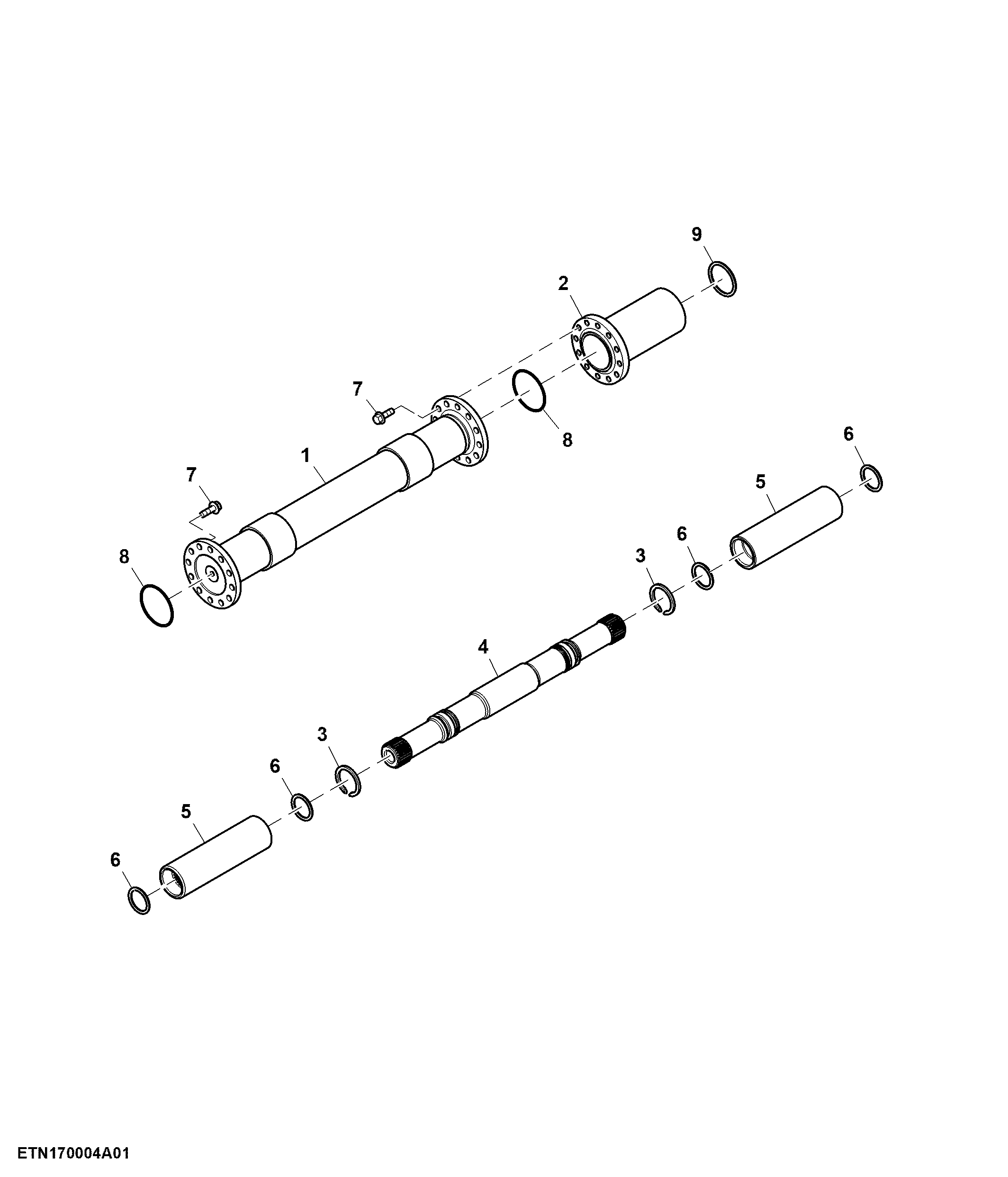 Input Drive Shaft, Rear Axle, e23™/ IVT™ (100097 - )
