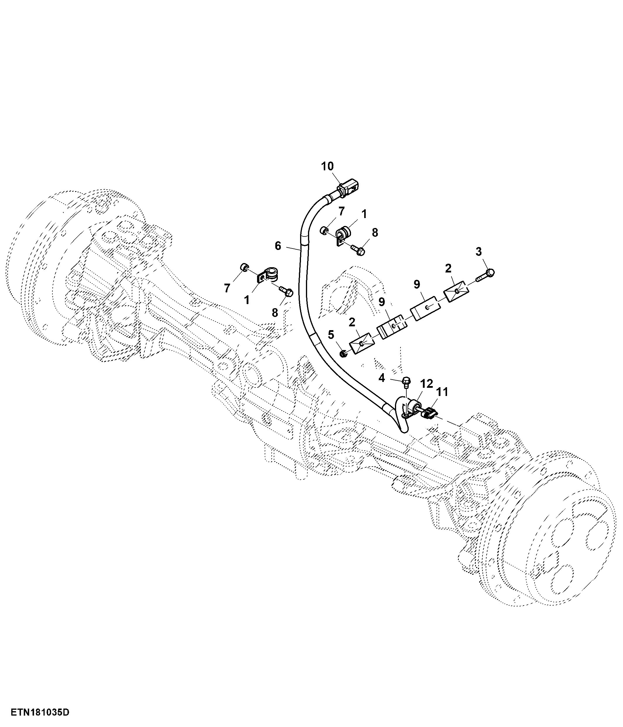 Wiring Harness, Wheel Angle Sensor, AutoTrac™, 1300 MFWD