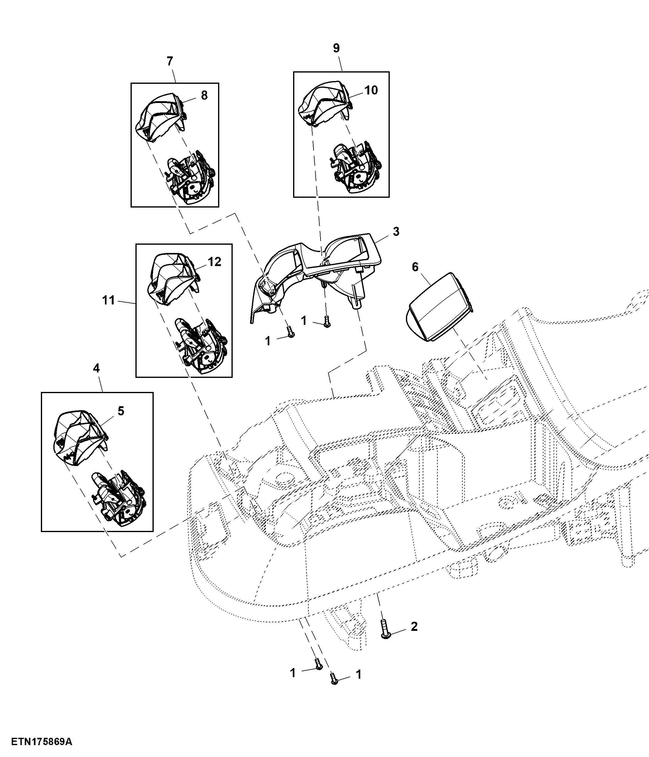 Control, Rear Hitch and 4 Rear SCV, W/O Joystick and Front SCV , W/ Front Hitch , CommandARM™