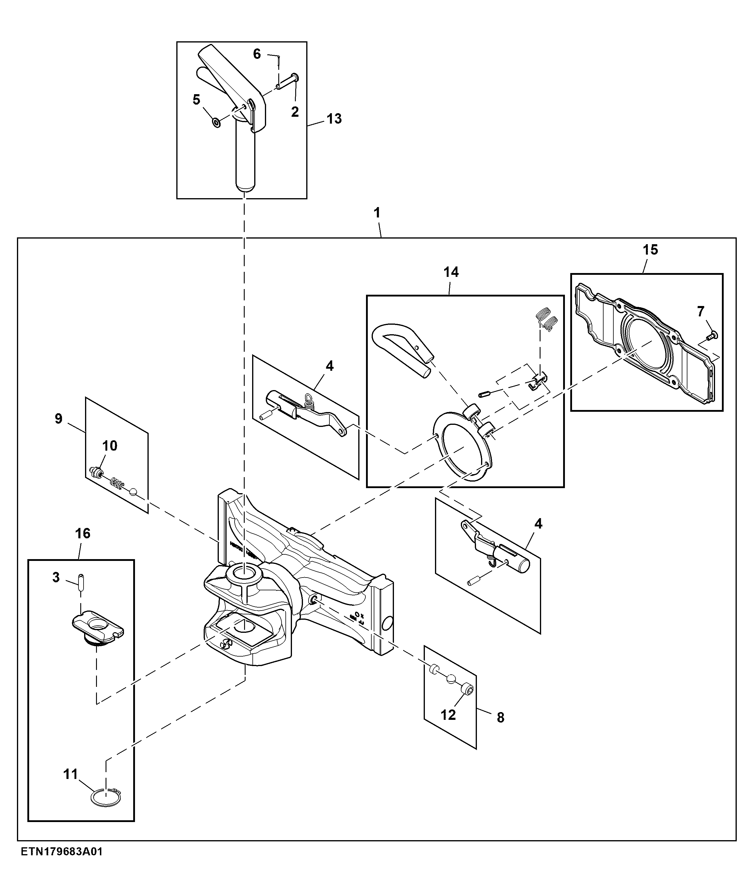 Wagon Hitch Coupling, Manual, 3-in-1 Wagon Hitch Rails