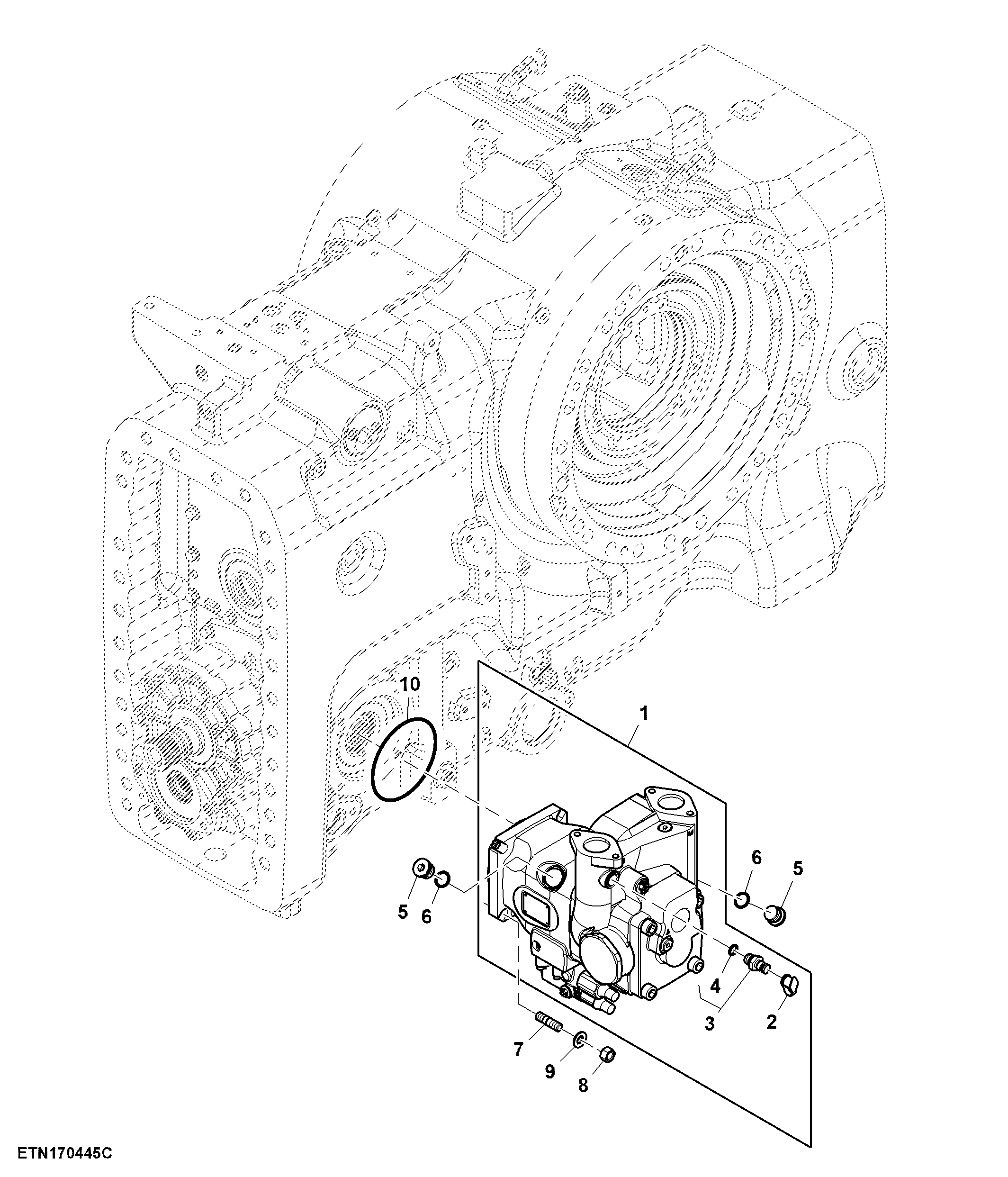 Hydraulic Pump, Integrated Variable Charge, 85 cc/ 145 cc