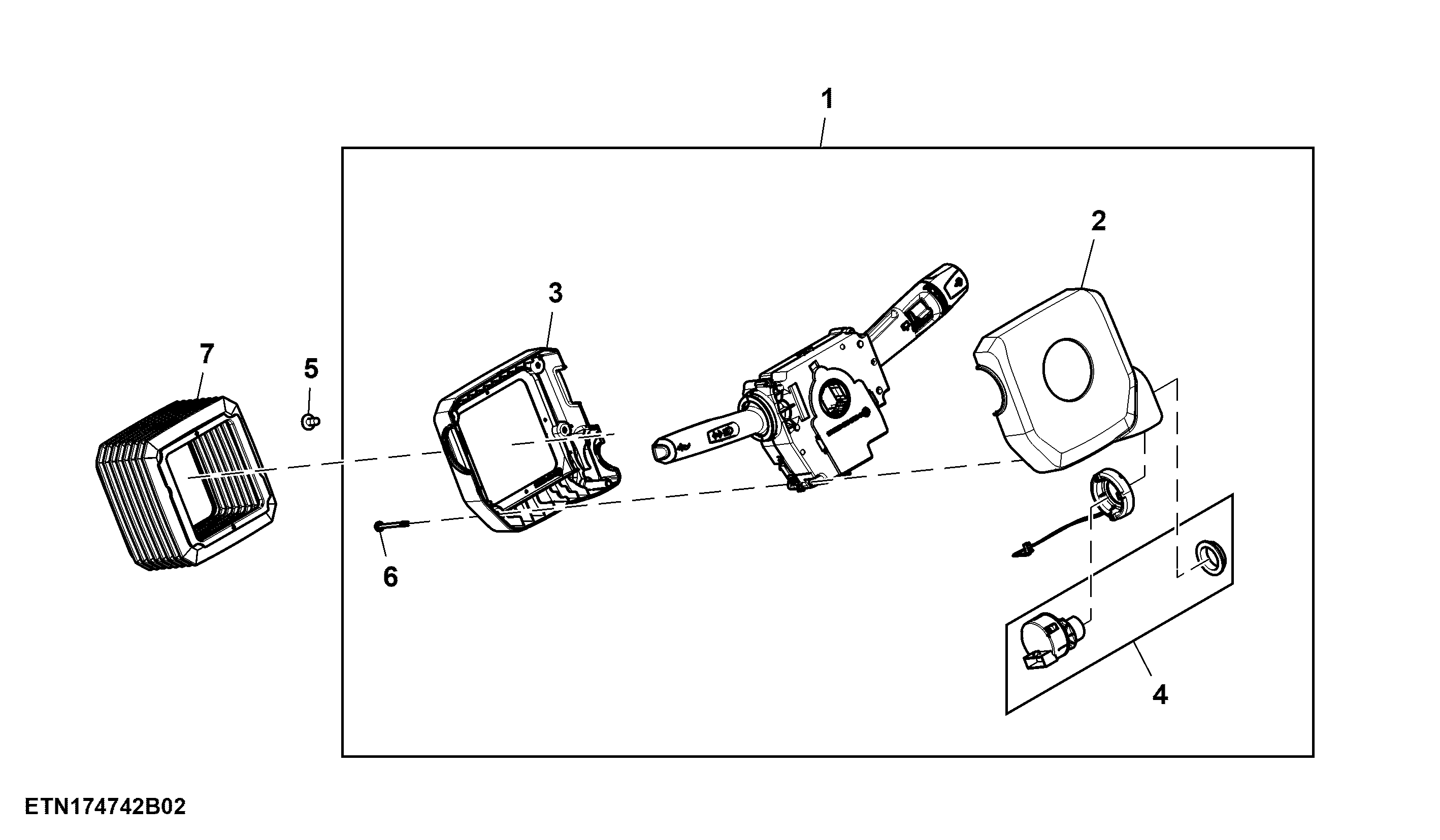 Steering Column Module, W/ RH Reverser, W/ Park Lights, Two Wiper, IVT™/ PST